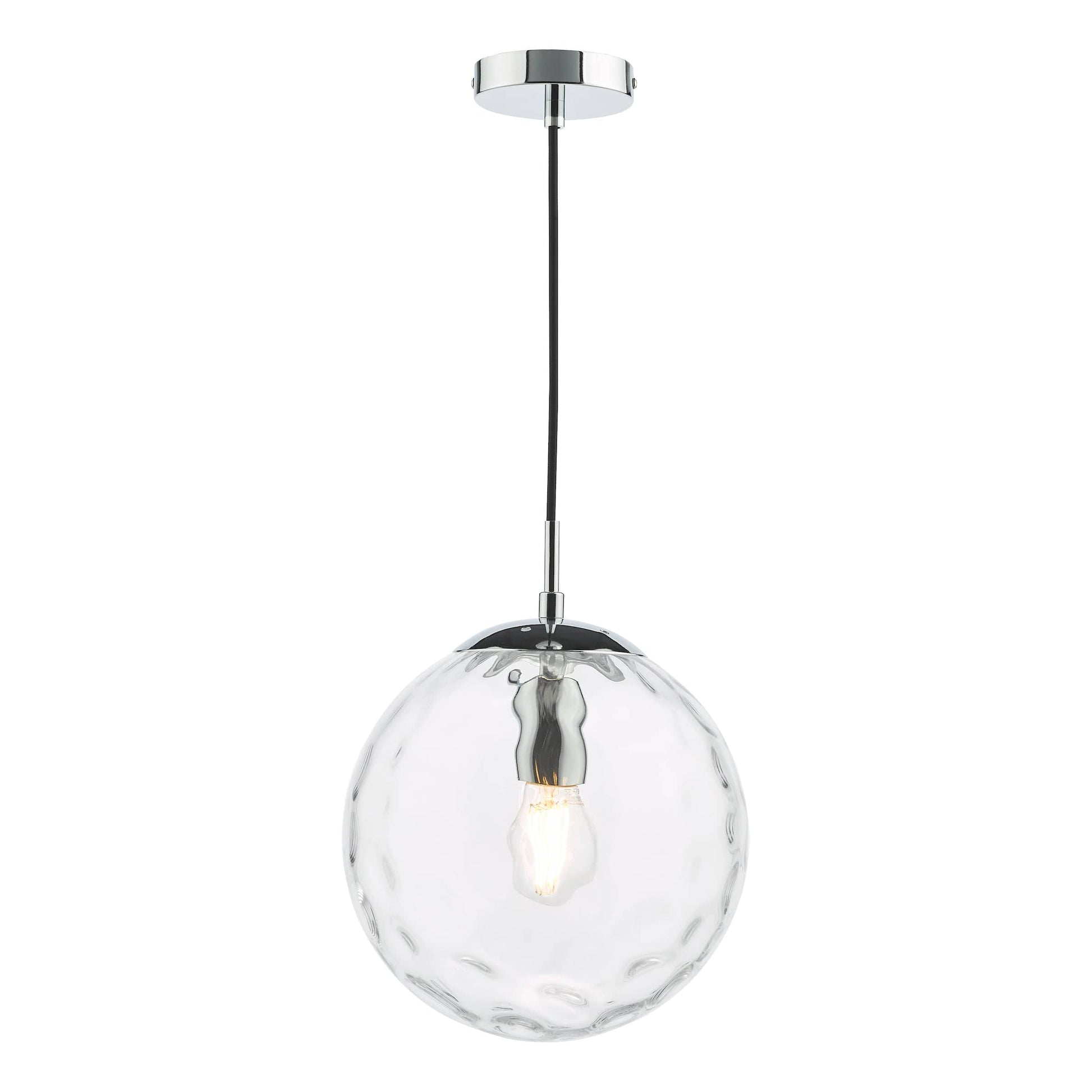 dar lighting Ripple Pendant Polished Chrome & Clear Glass SP71-RIP8808