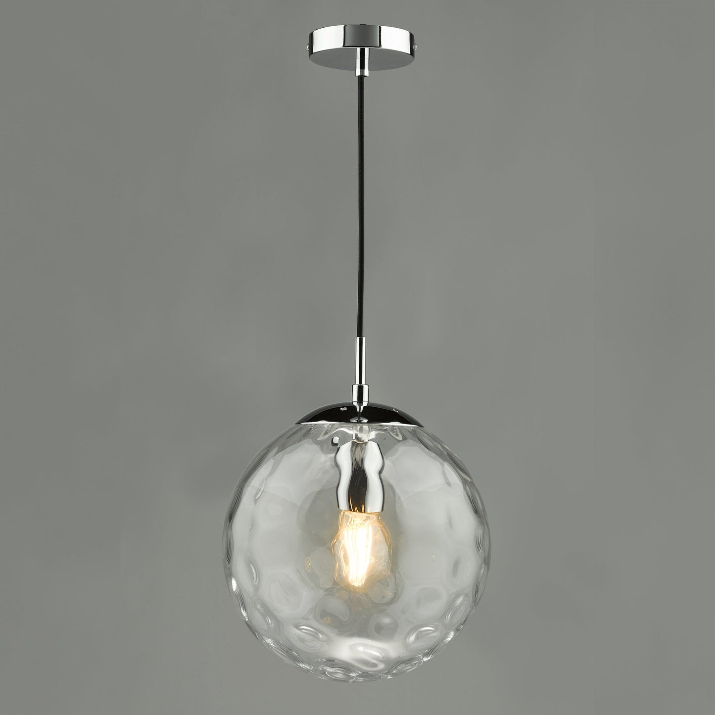 dar lighting Ripple Pendant Polished Chrome & Clear Glass SP71-RIP8808