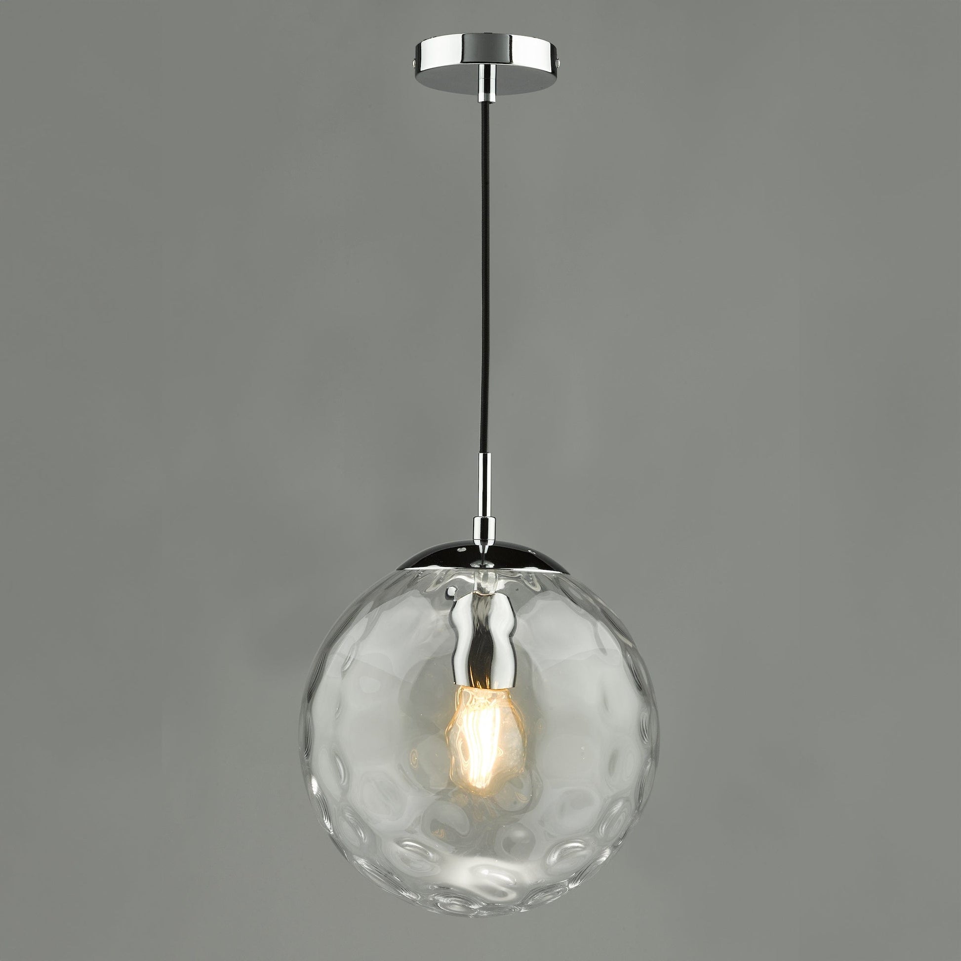 dar lighting Ripple Pendant Polished Chrome & Clear Glass SP71-RIP8808