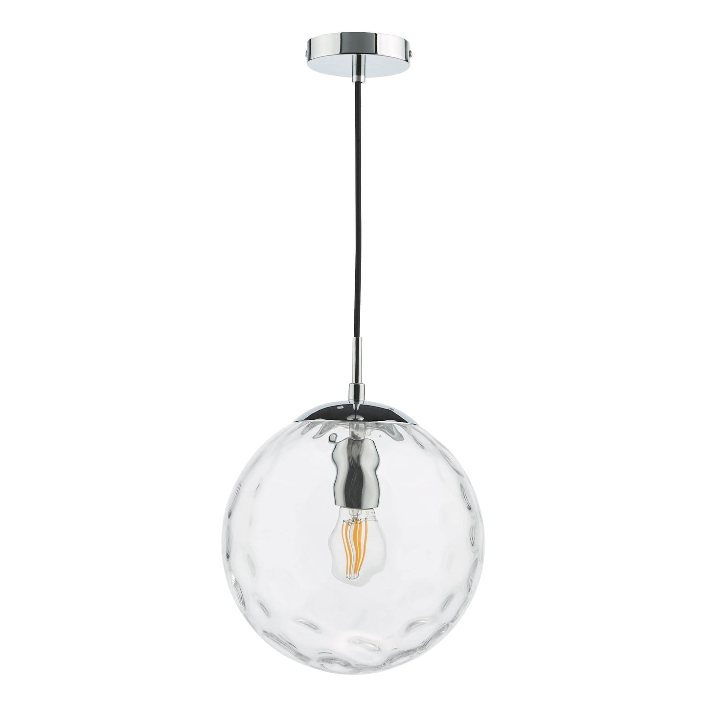 dar lighting Ripple Pendant Polished Chrome & Clear Glass SP71-RIP8808