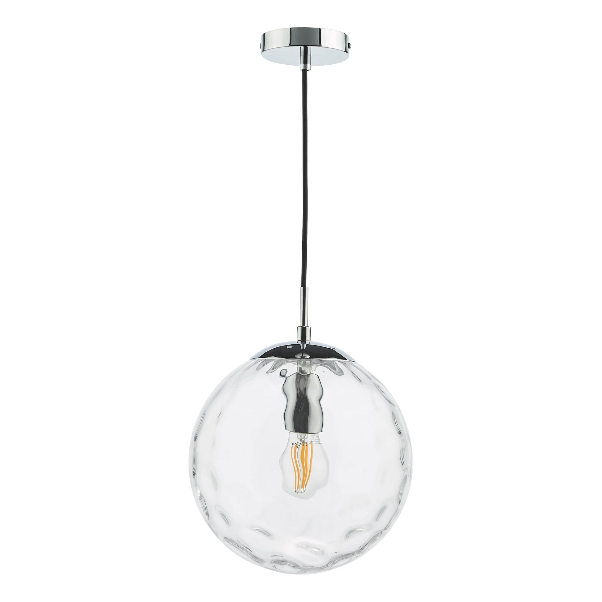 dar lighting Ripple Pendant Polished Chrome & Clear Glass SP71-RIP8808