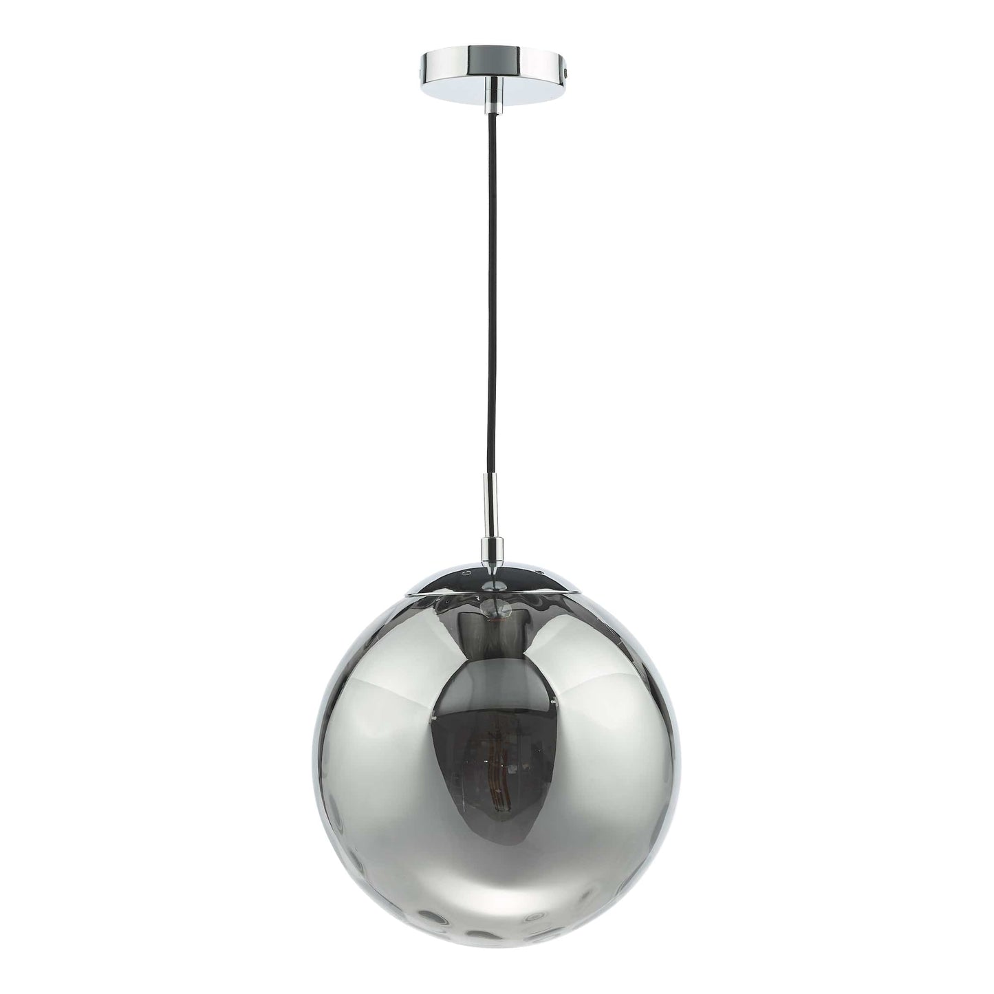 dar lighting Ripple Pendant Polished Chrome & Smoked Glass SP71-RIP8810