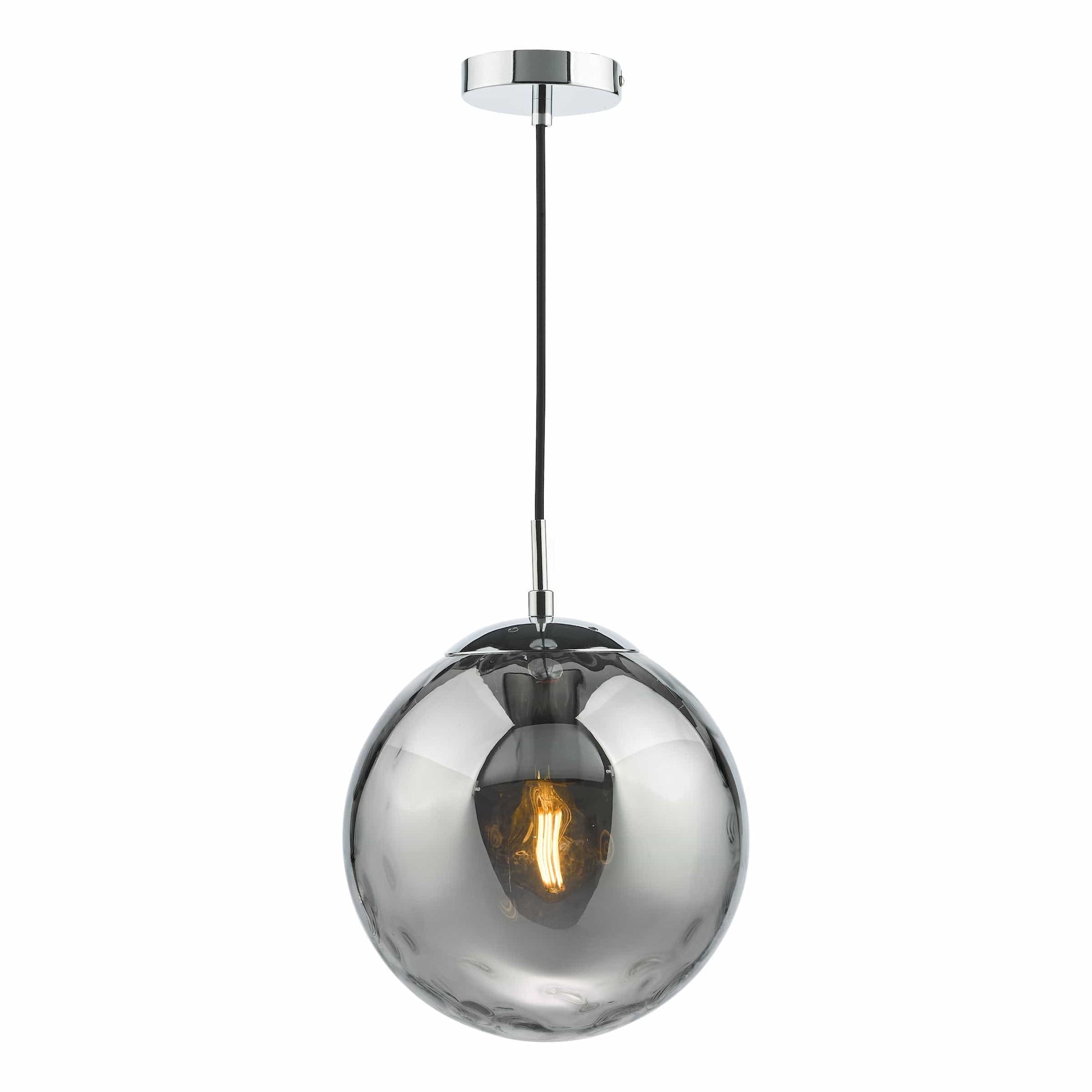 dar lighting Ripple Pendant Polished Chrome & Smoked Glass SP71-RIP8810