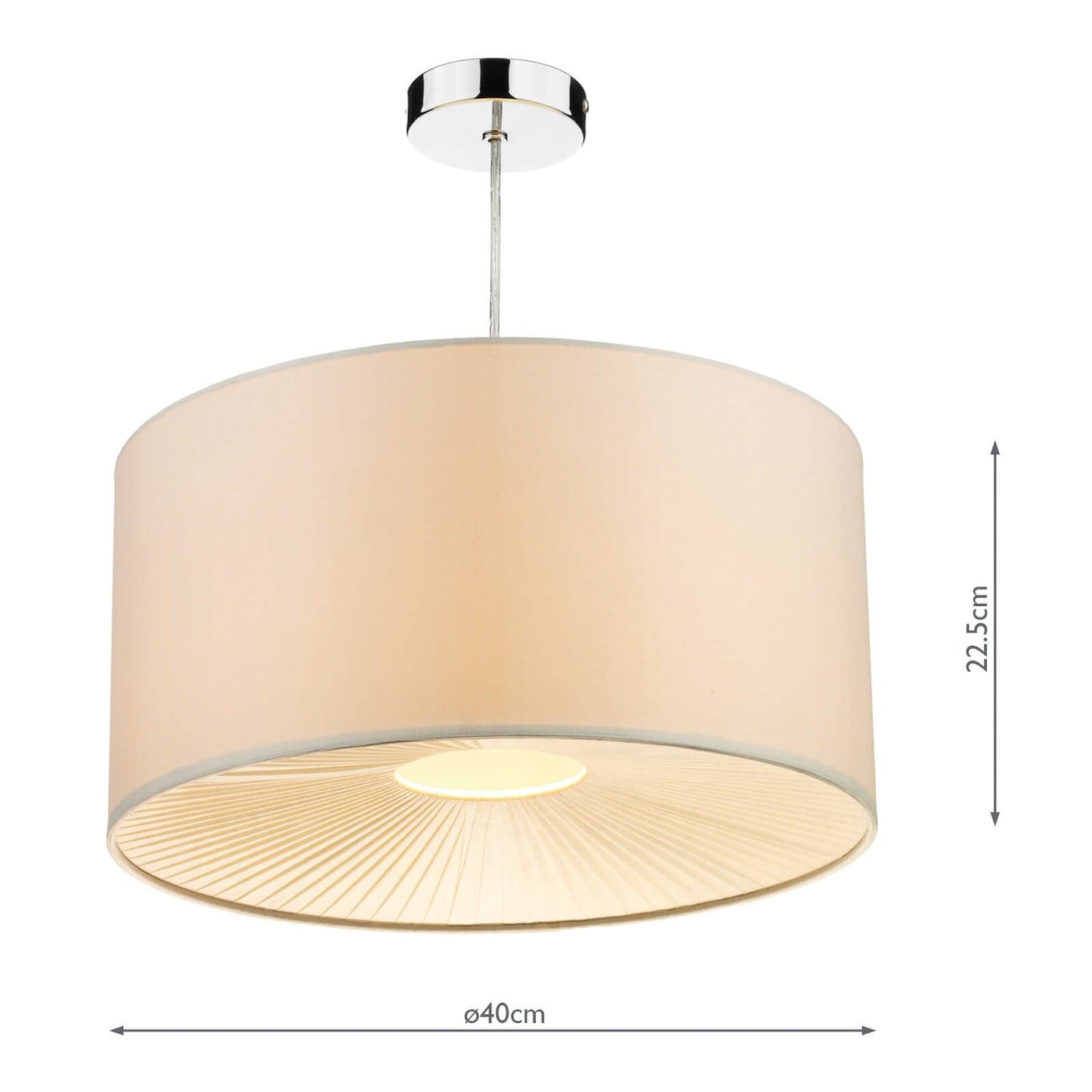 dar lighting Rita Non Elec Pendant 2 Tone Cream (Multipack) RIT6533