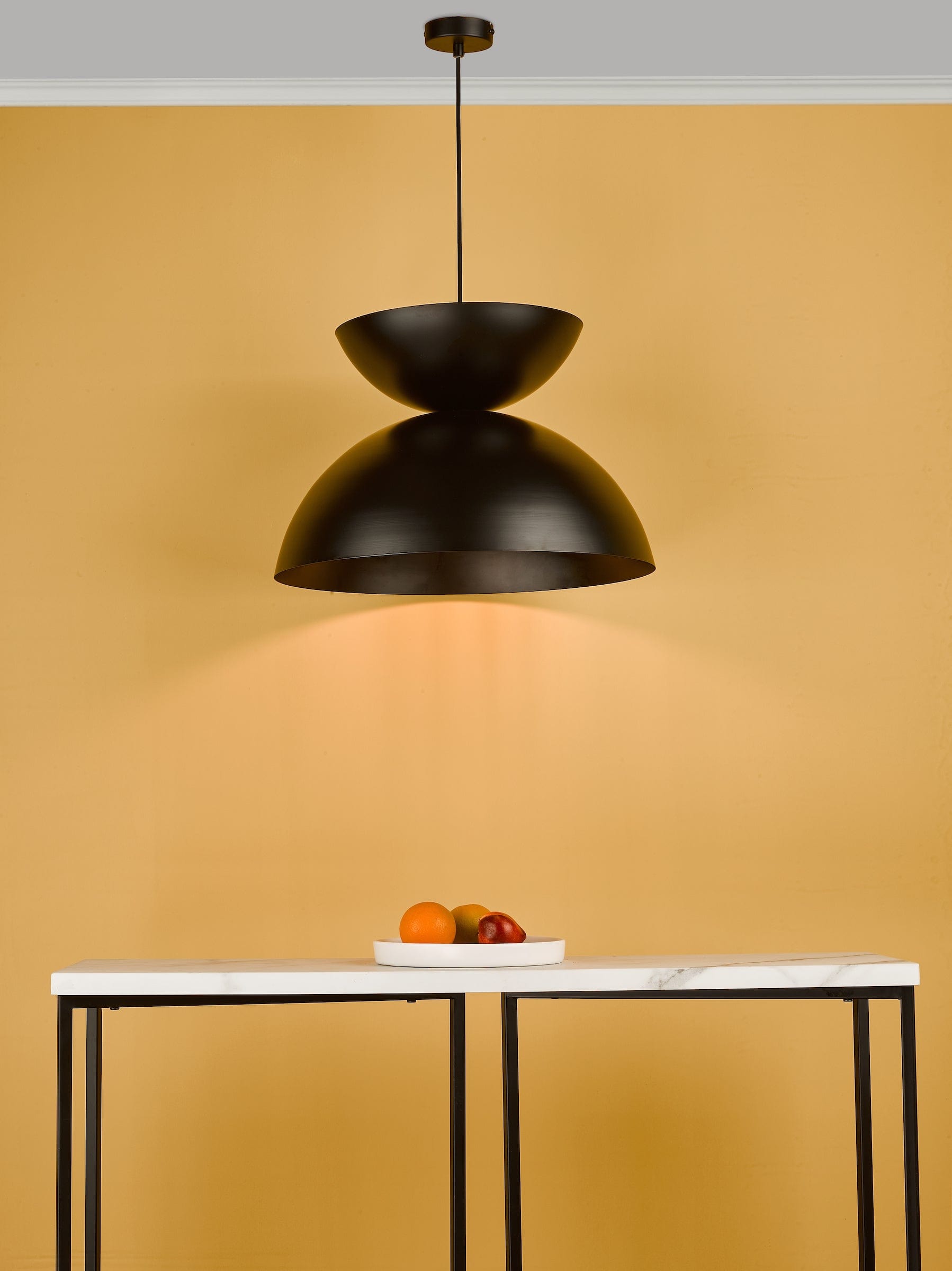 dar lighting Riya Pendant Matt Black RIY0122