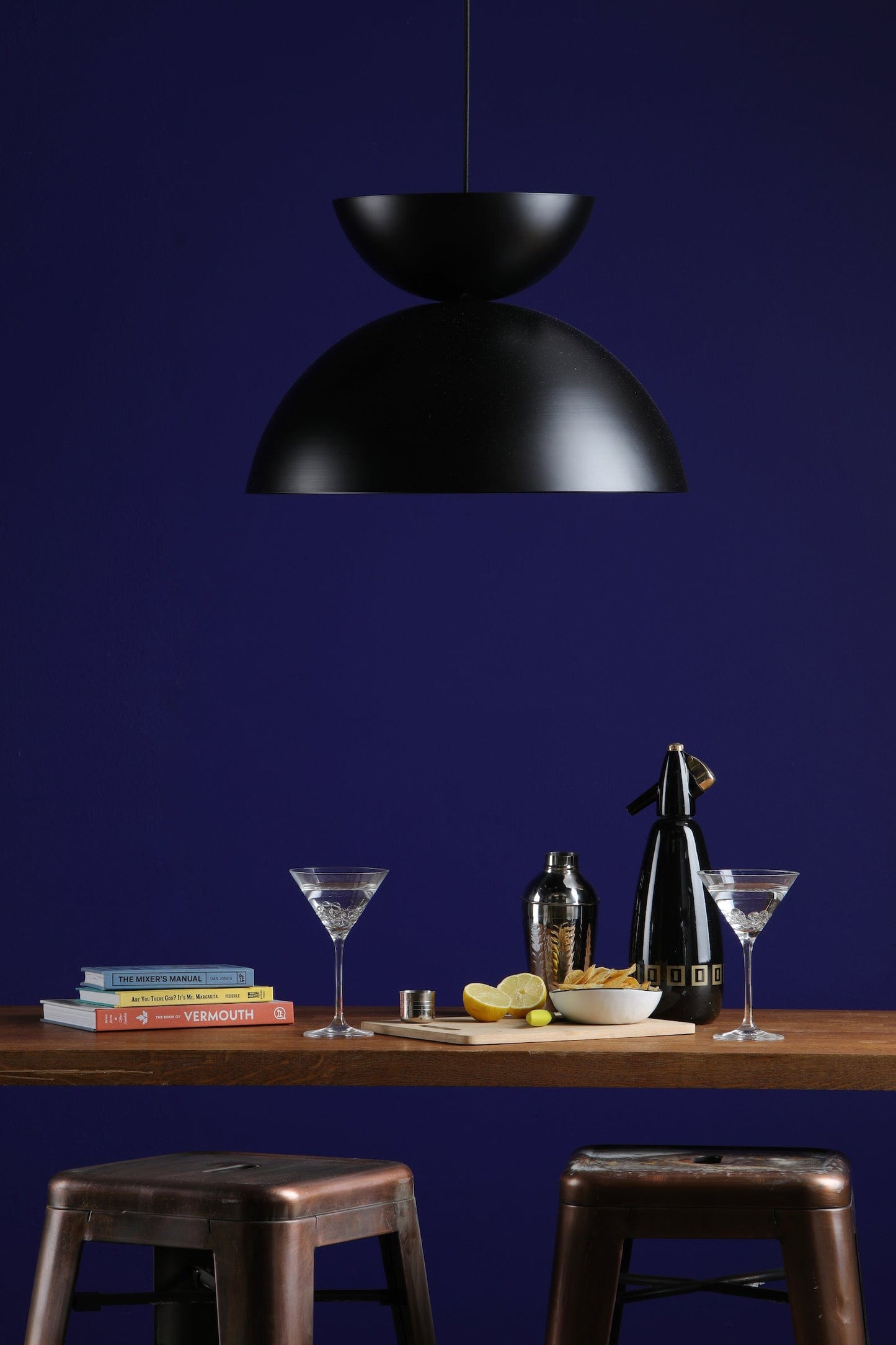 dar lighting Riya Pendant Matt Black RIY0122