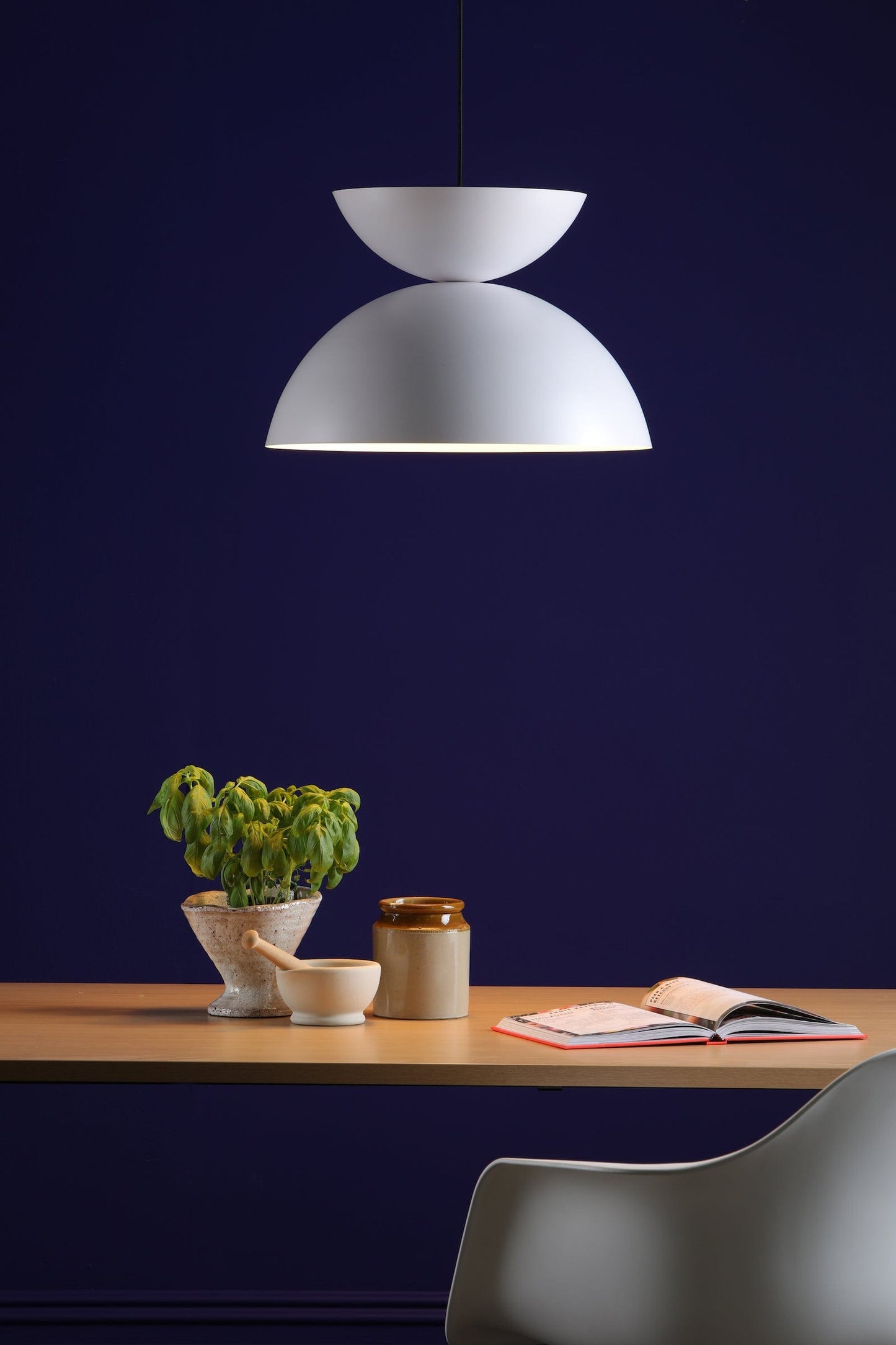 dar lighting Riya Pendant Matt White RIY012