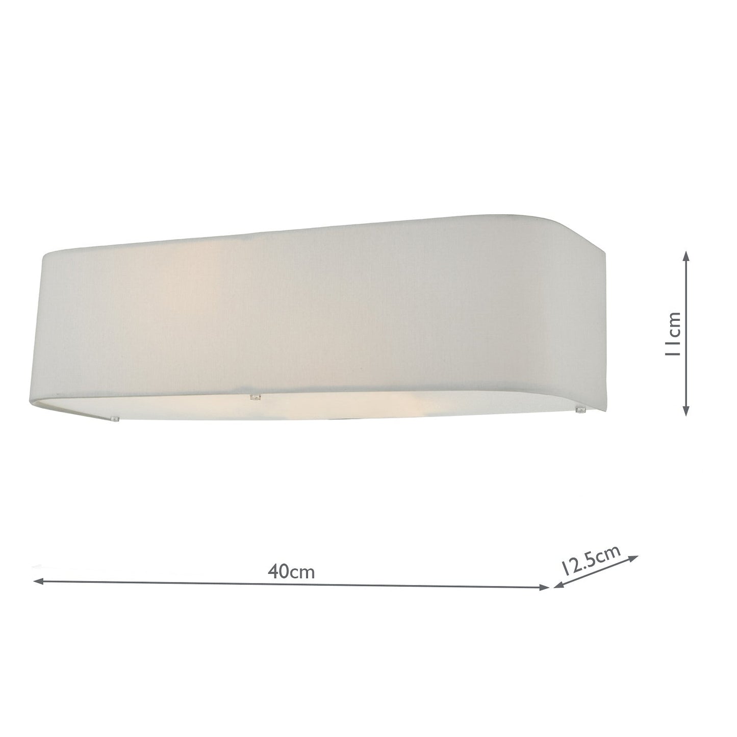 dar lighting Ronda 2 Light Wall Light Ivory RON092