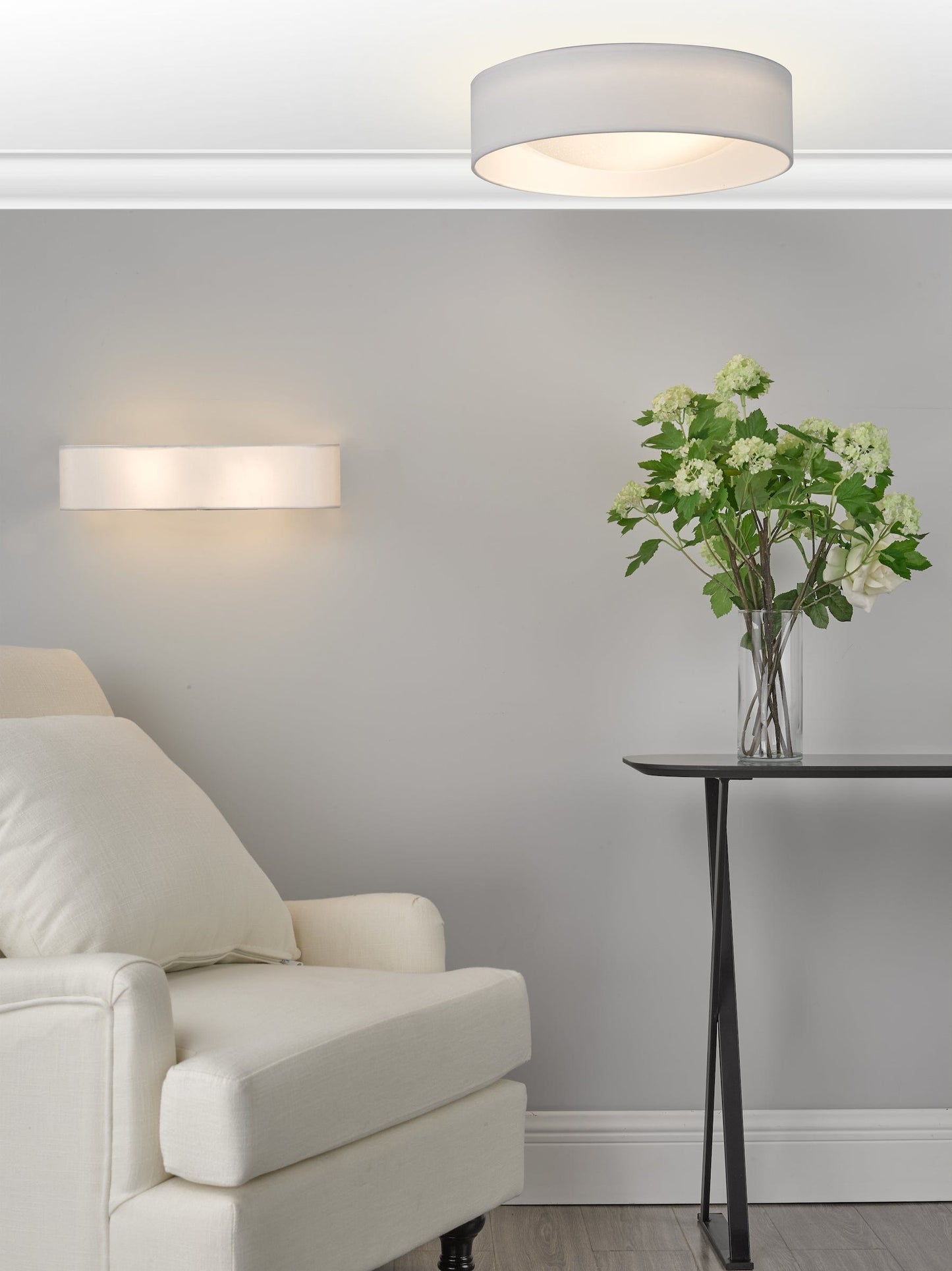 dar lighting Ronda 2 Light Wall Light Ivory RON092