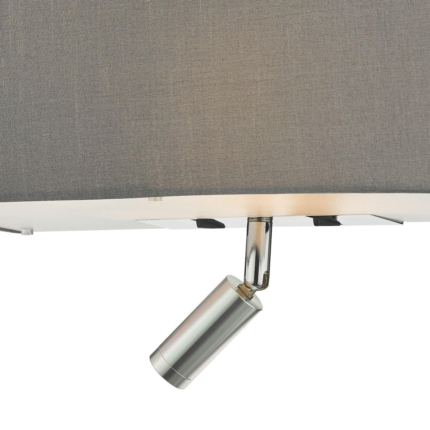 dar lighting Ronda 3 Light Wall Light Grey With LED Reading Light RON7139L