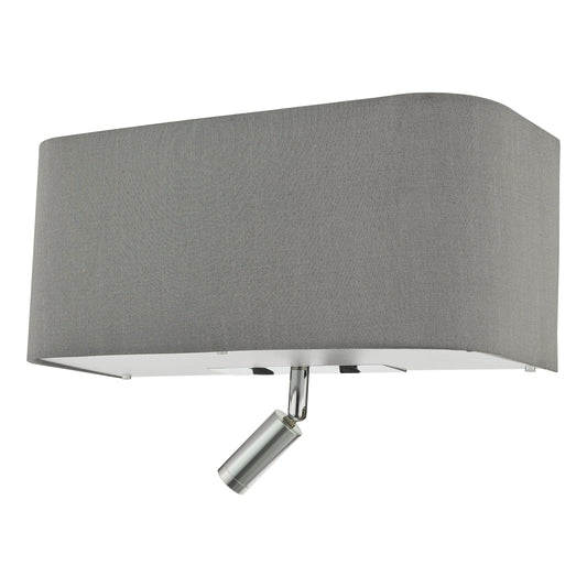 dar lighting Ronda 3 Light Wall Light Grey With LED Reading Light RON7139L