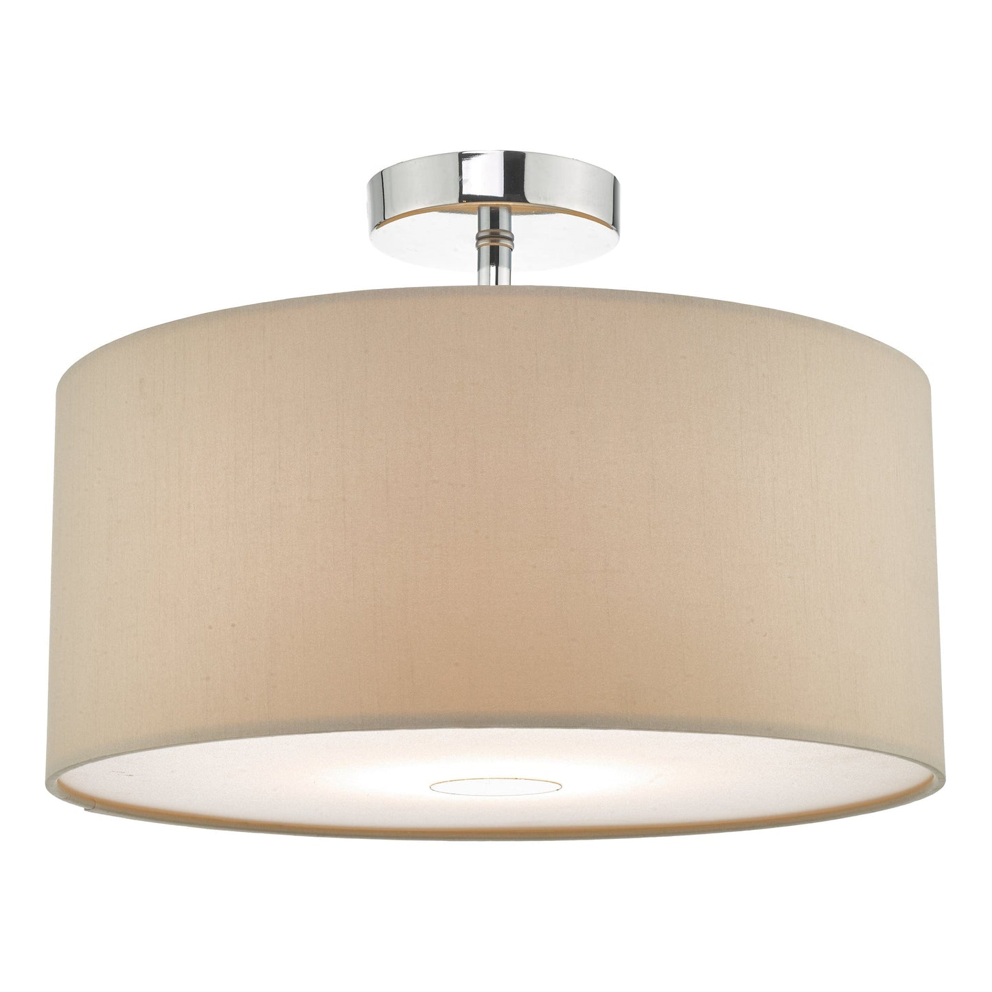 dar lighting Ronda 3lt Pendant Ecru Faux Silk Shade 40cm RON1029