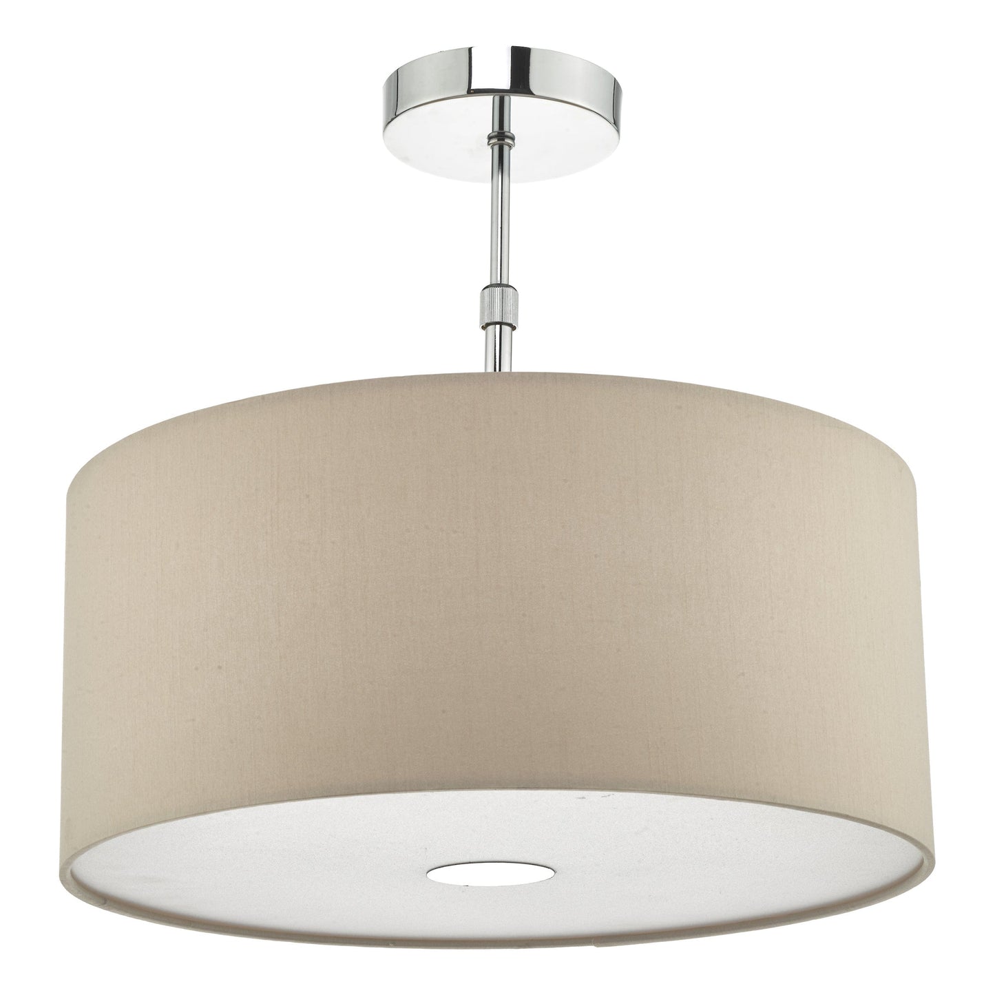 dar lighting Ronda 3lt Pendant Ecru Faux Silk Shade 40cm RON1029