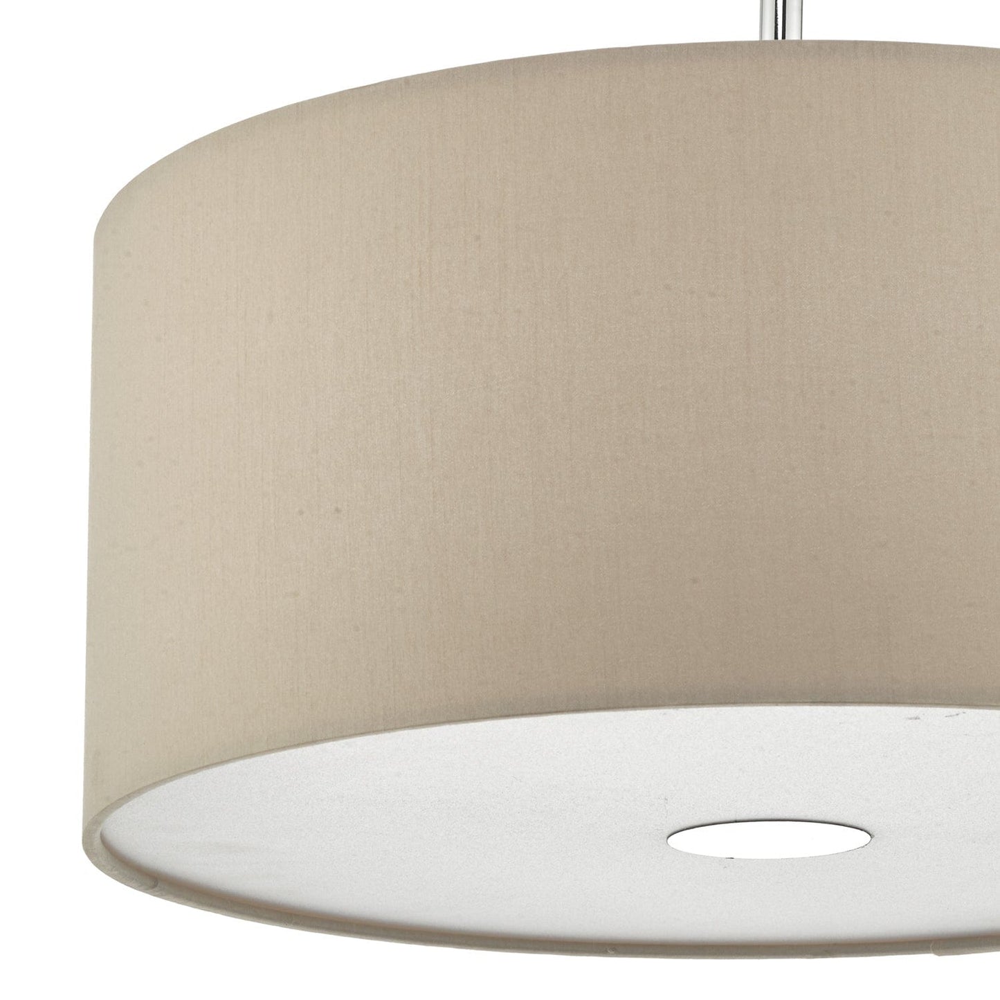 dar lighting Ronda 3lt Pendant Ecru Faux Silk Shade 40cm RON1029