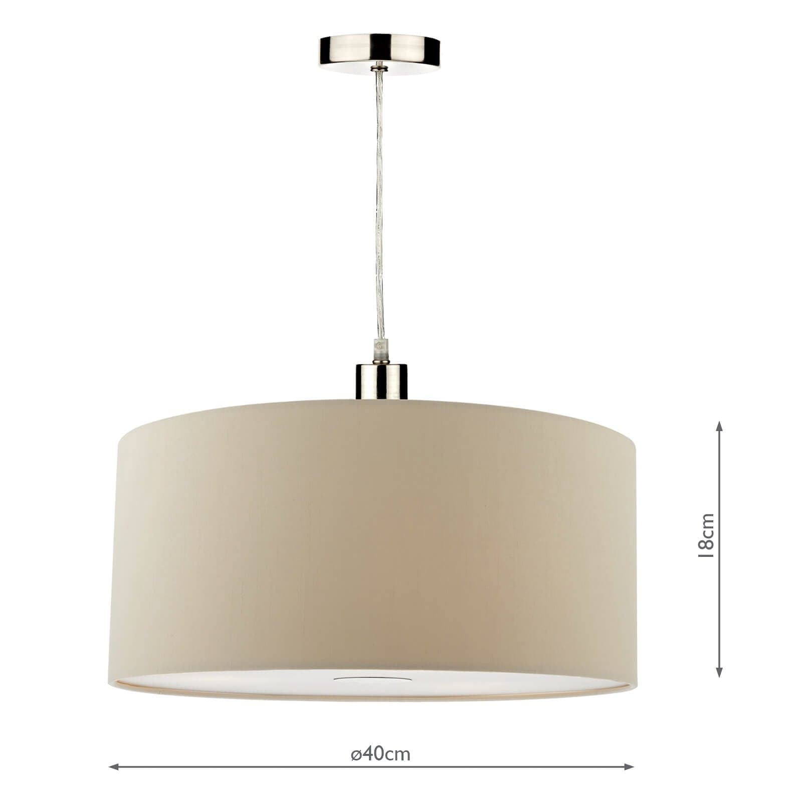 dar lighting Ronda Ecru Faux Silk Easy Fit Shade 40cm RON6529