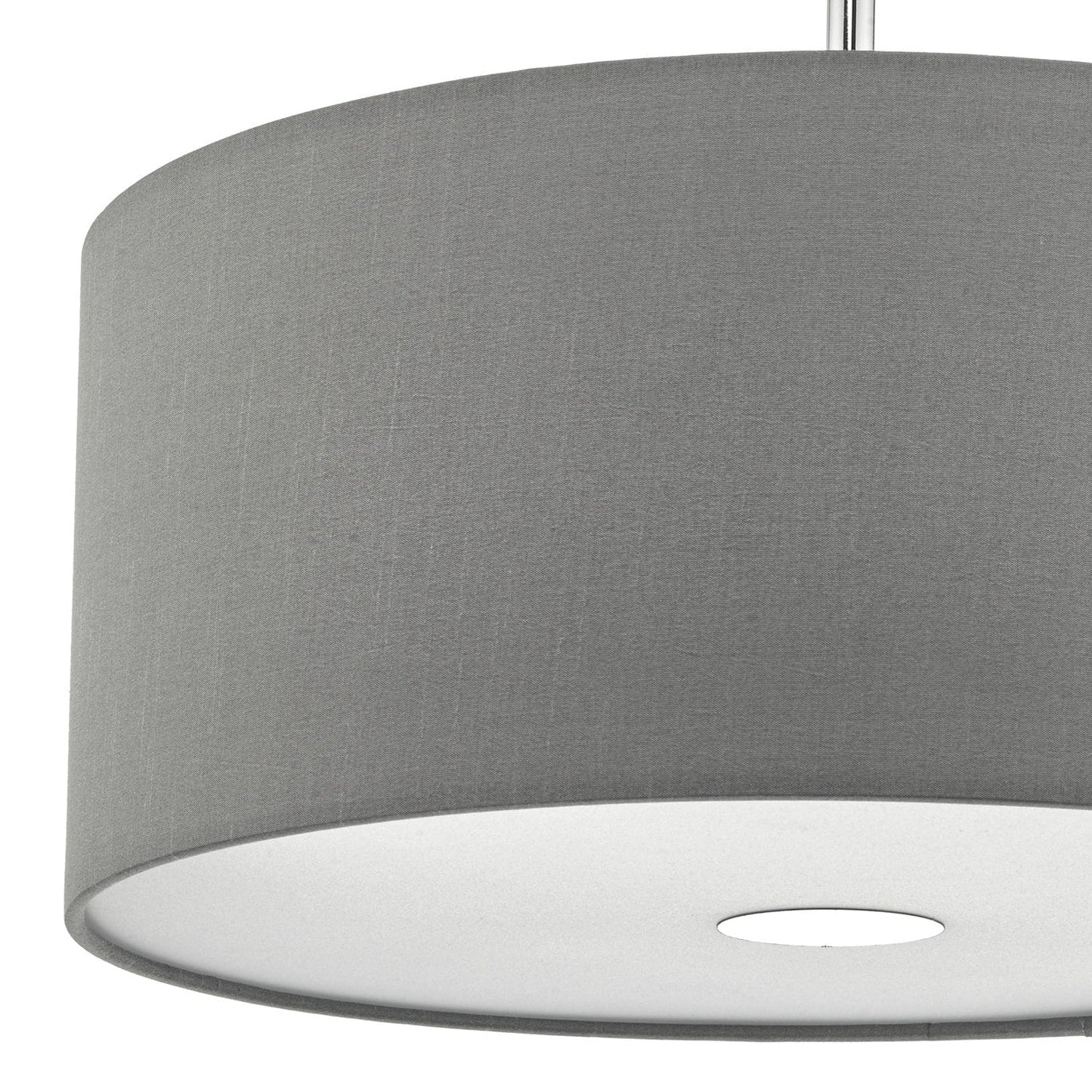 dar lighting Ronda Grey Faux Silk Easy Fit Shade 40cm RON6539