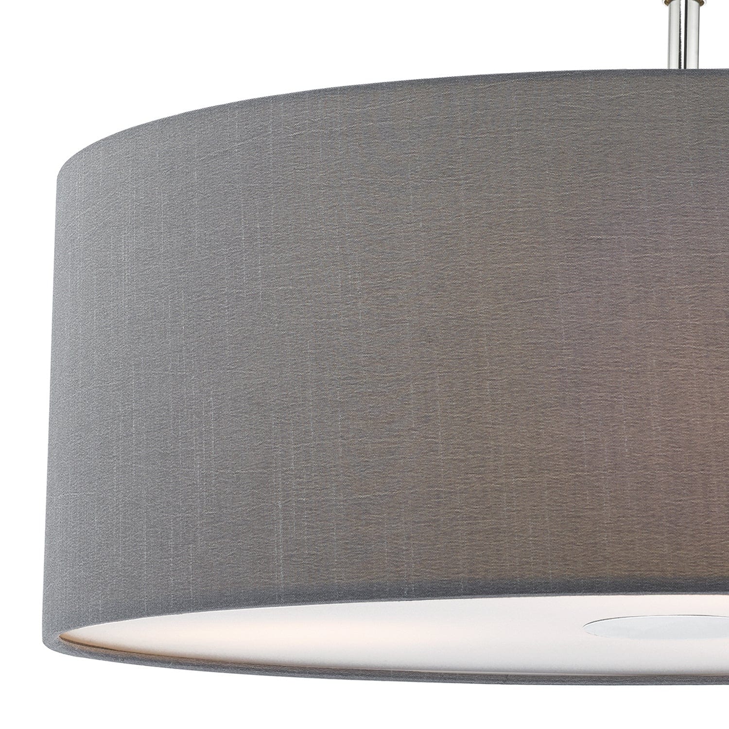 dar lighting Ronda Grey Faux Silk Easy Fit Shade 60cm RON8639