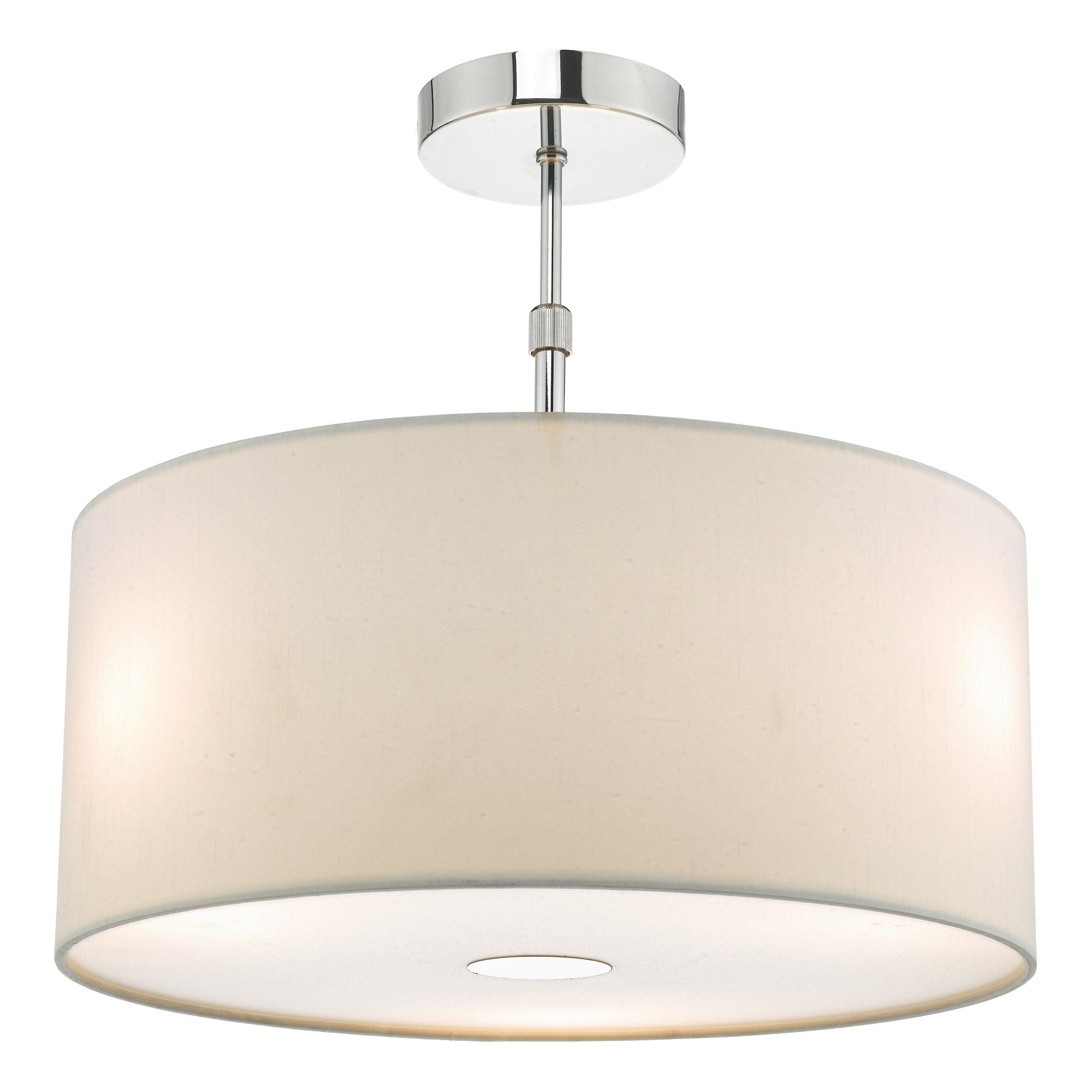 dar lighting Ronda White Faux Silk Easy Fit Shade 40cm RON652