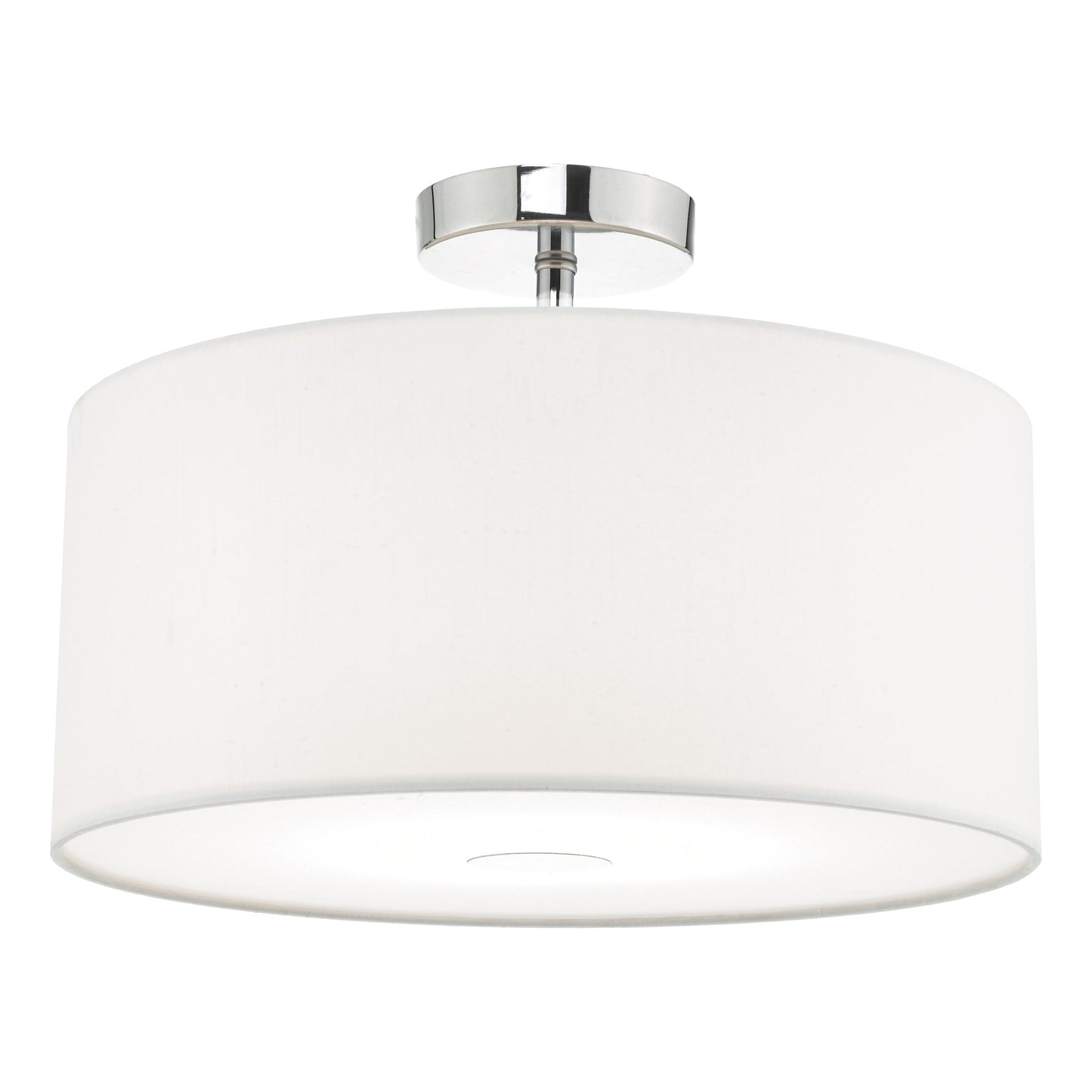 dar lighting Ronda White Faux Silk Easy Fit Shade 40cm RON652