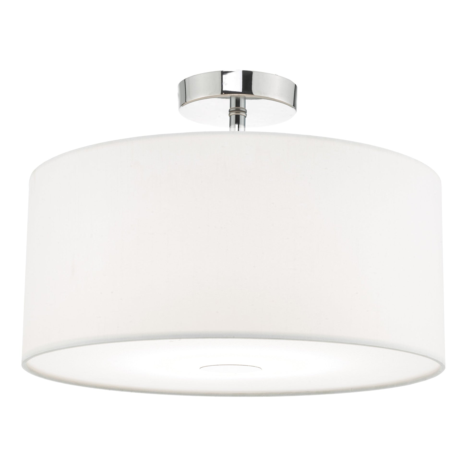 dar lighting Ronda White Faux Silk Easy Fit Shade 40cm RON652