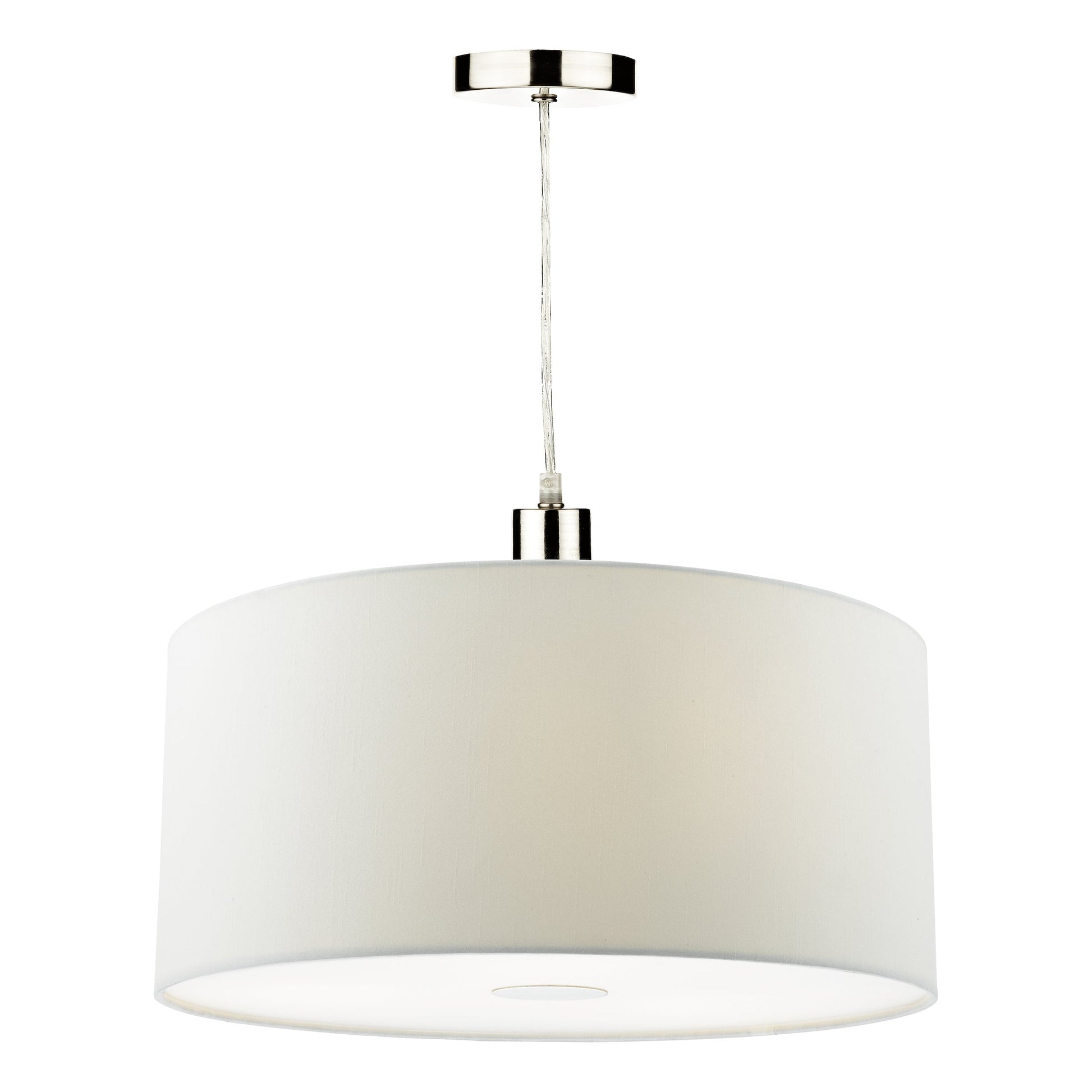 dar lighting Ronda White Faux Silk Easy Fit Shade 40cm RON652