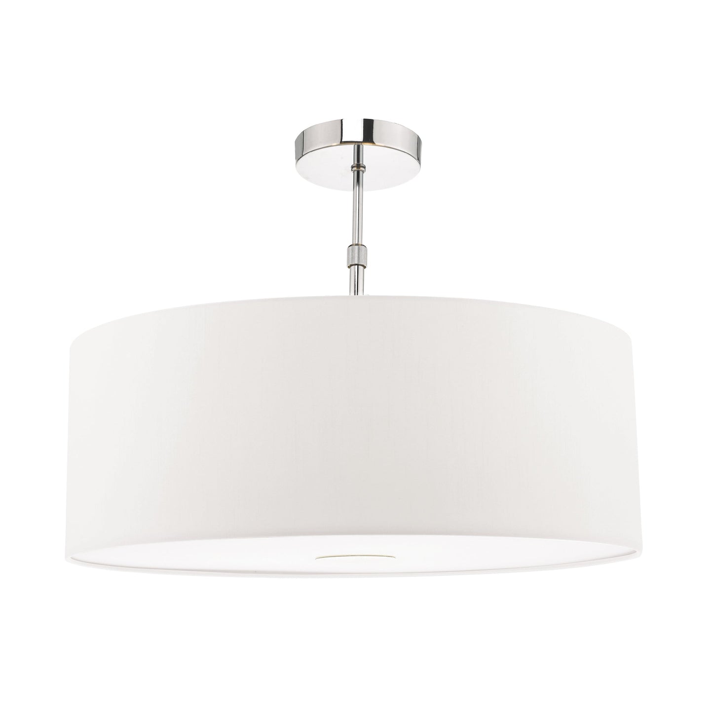 dar lighting Ronda White Faux Silk Easy Fit Shade 60cm RON862