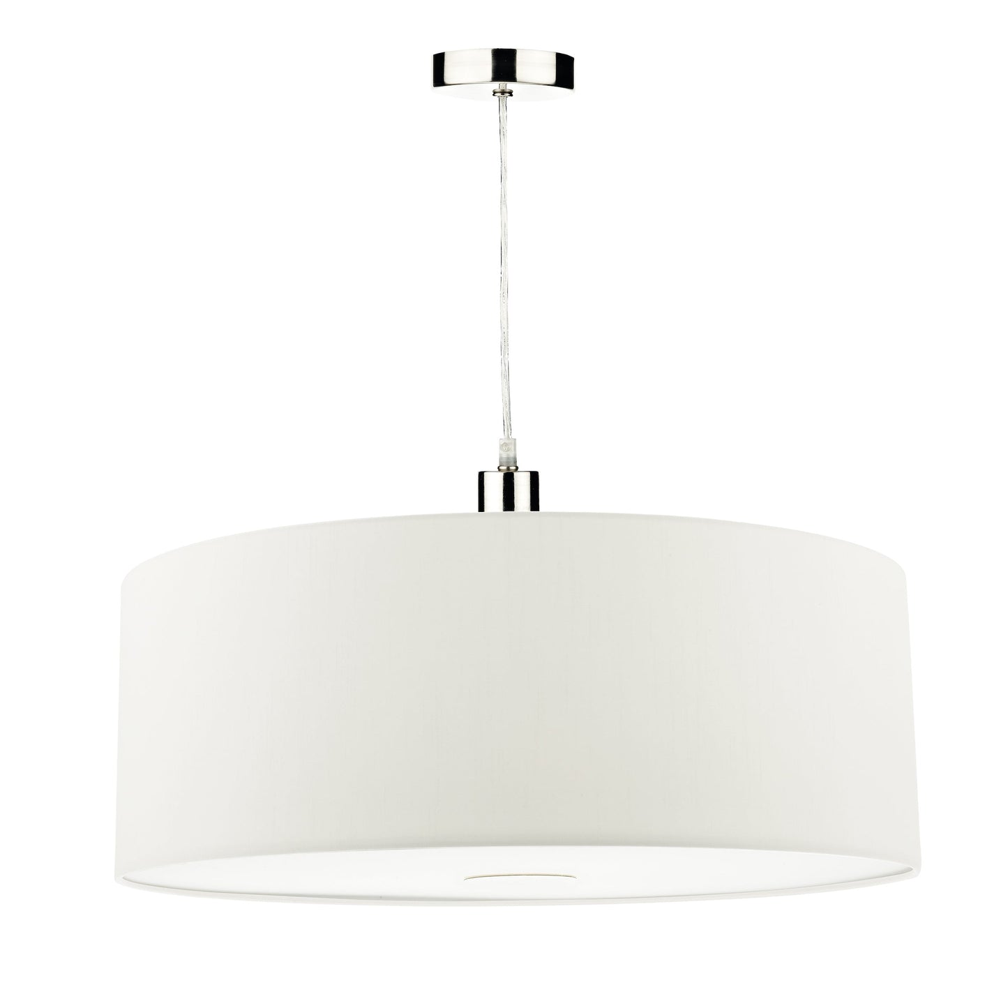 dar lighting Ronda White Faux Silk Easy Fit Shade 60cm RON862