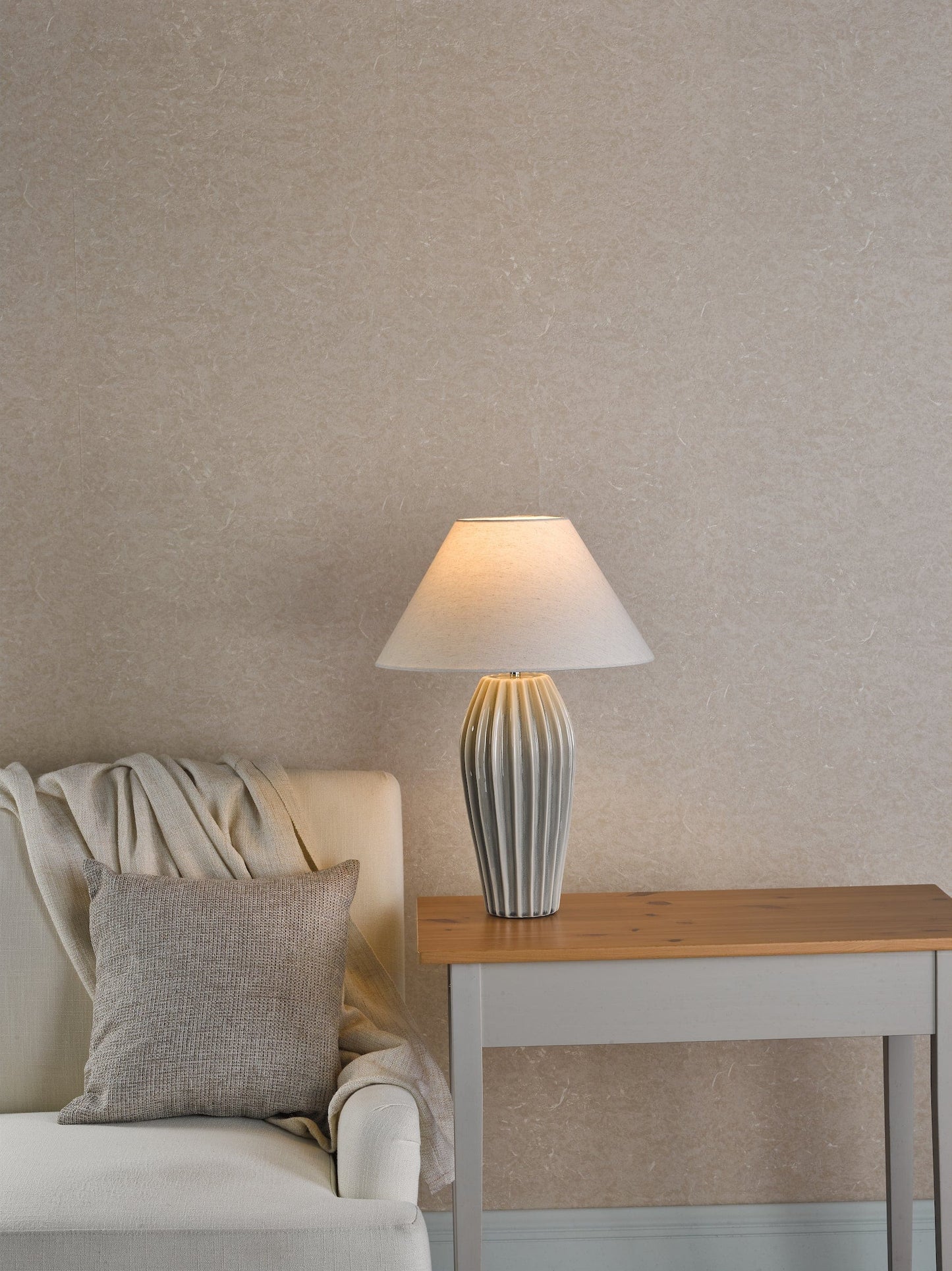 dar lighting Rosario Table Lamp Grey Crackle Glaze Base Only ROS4239