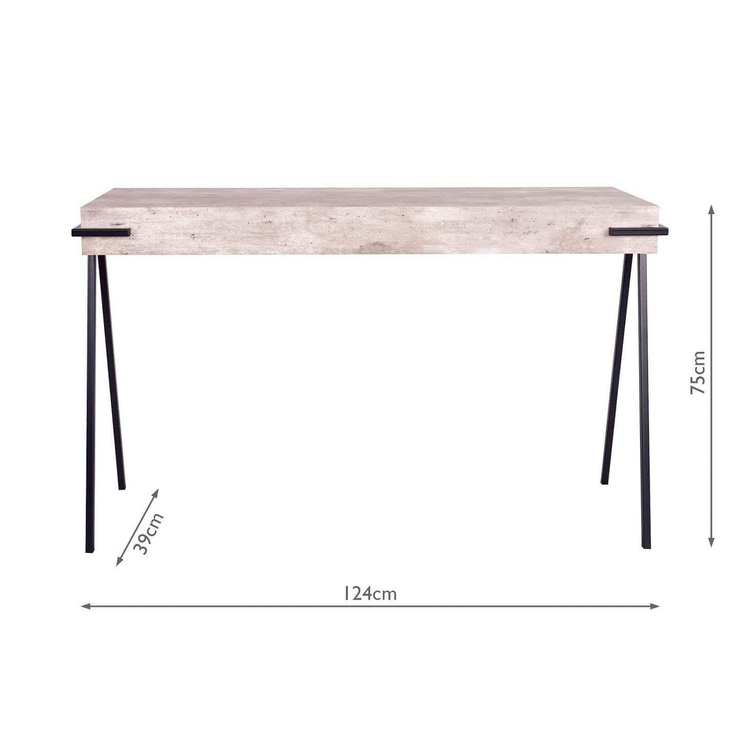 dar lighting Royan Console Table Concrete Effect 001ROY001