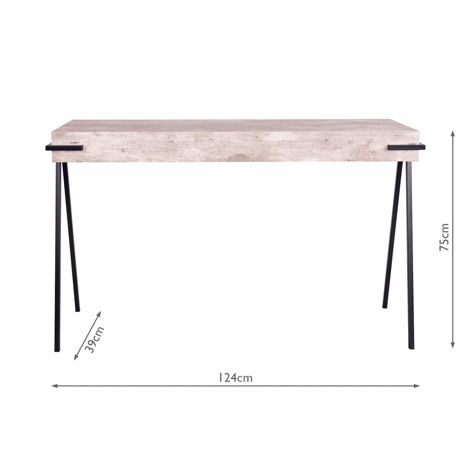 dar lighting Royan Console Table Concrete Effect 001ROY001