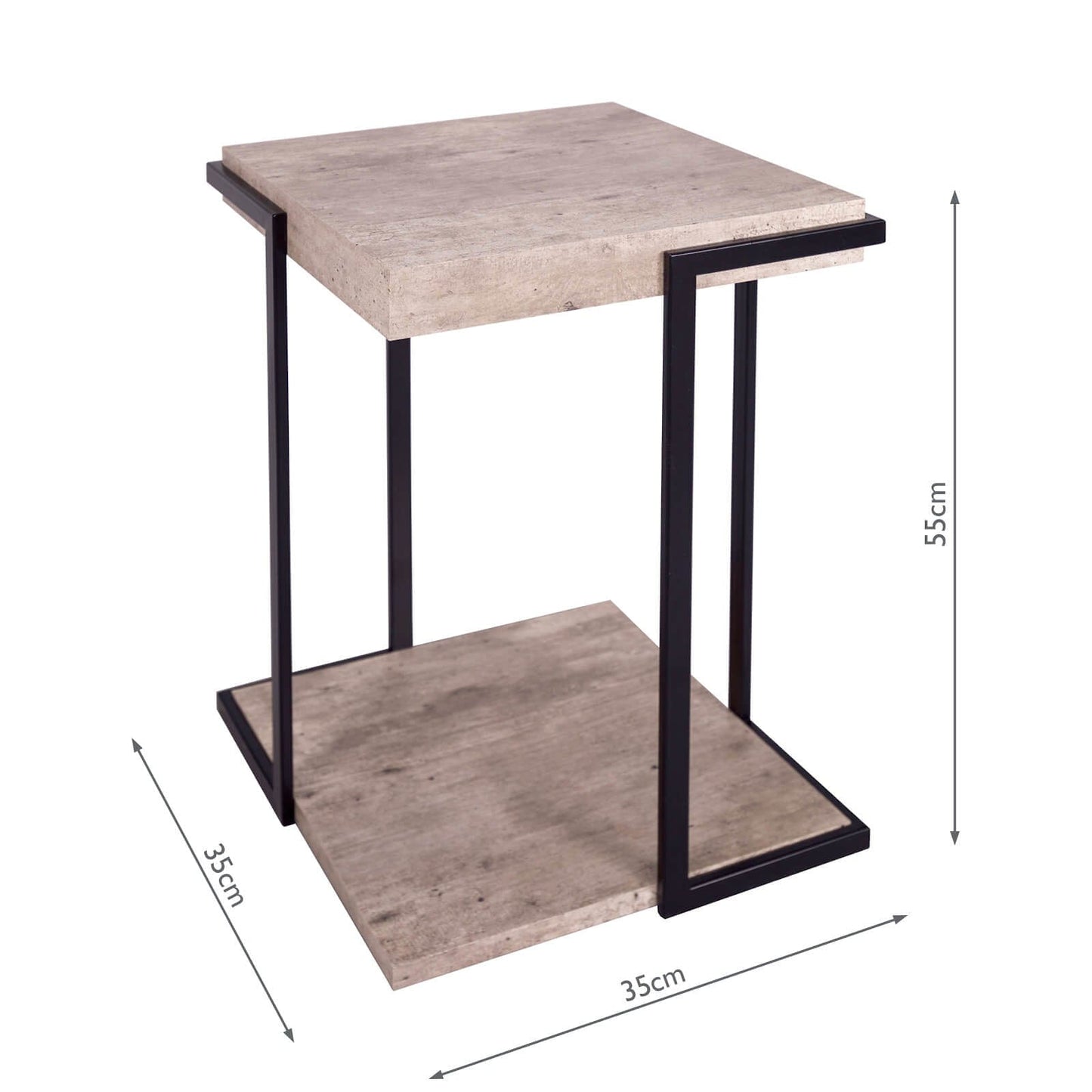 dar lighting Royan Square Table Concrete Effect 001ROY002