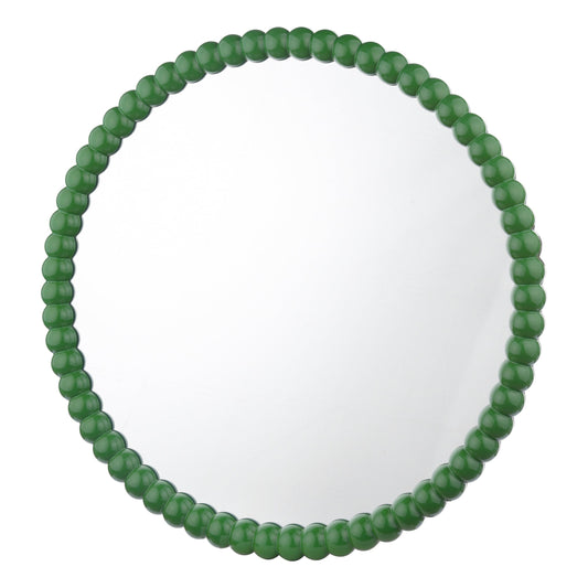 dar lighting Ruan Round Mirror Green 70cm 002RUA7024