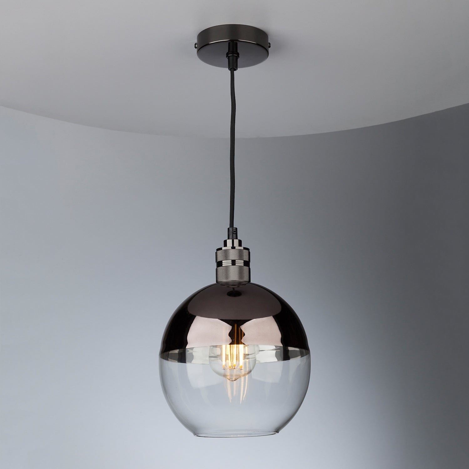 dar lighting Rue Easy Fit Pendant Glass Bronze RUE6563