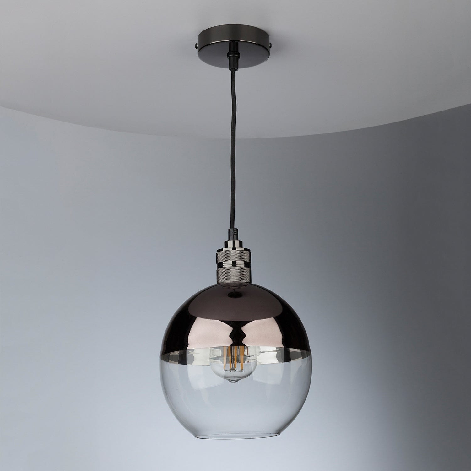 dar lighting Rue Easy Fit Pendant Glass Bronze RUE6563