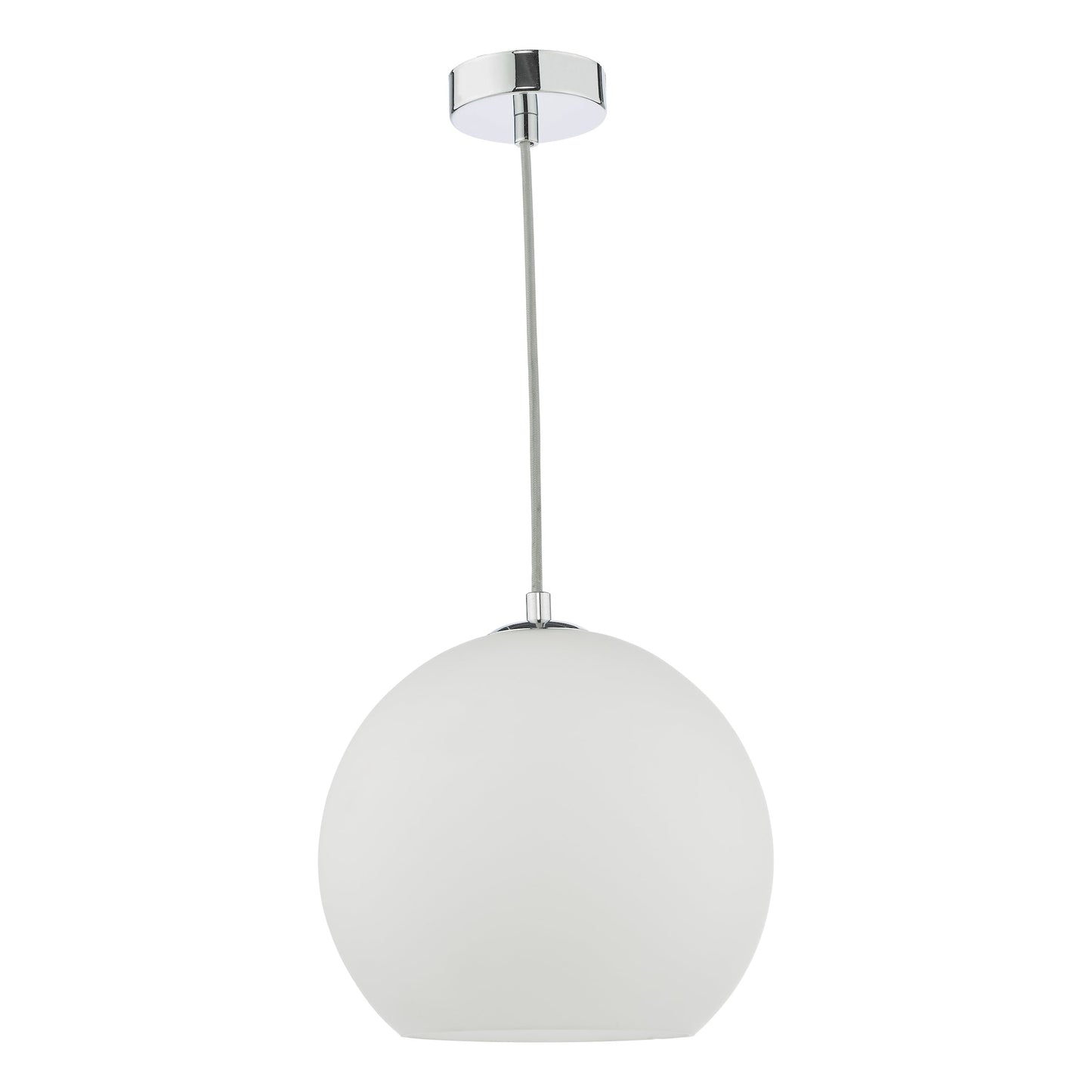 dar lighting Ryce Pendant Polished Chrome Opal Glass RYC0150