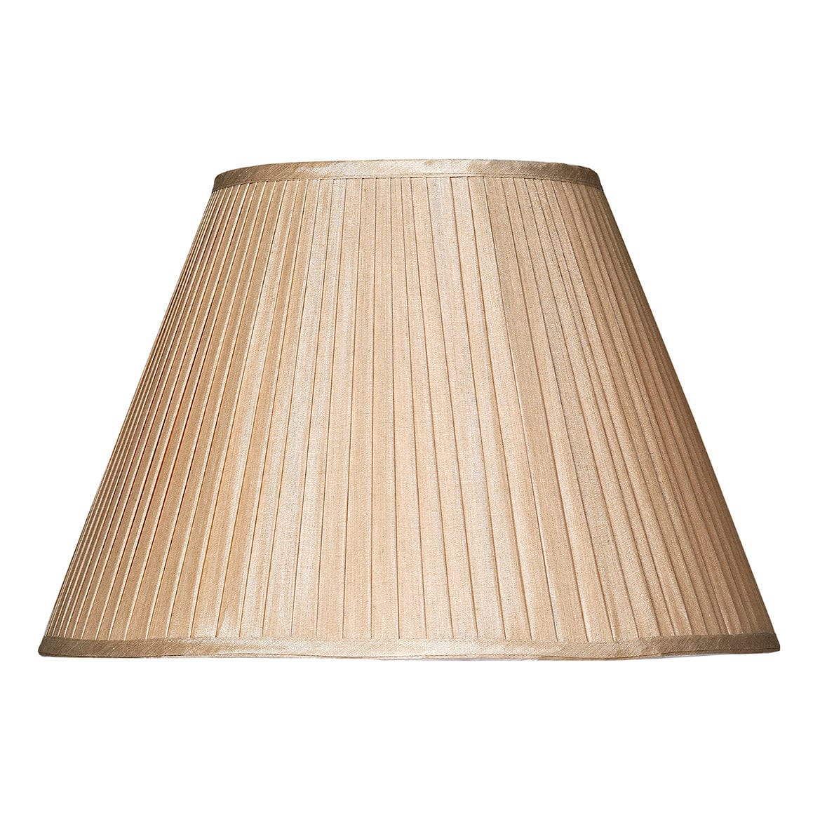 dar lighting S1086 Taupe Faux Silk Tapered Drum Shade 43cm S1086