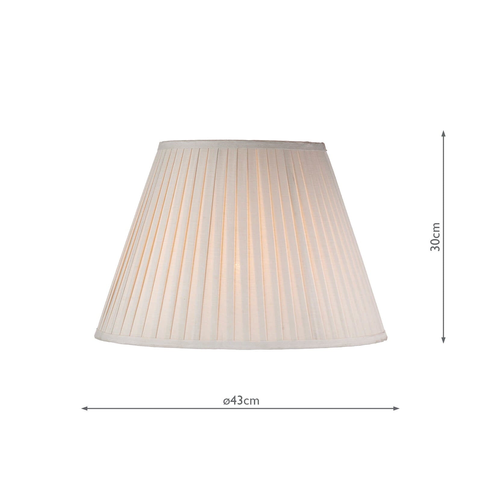 dar lighting S1098 Taupe Cotton Tapered Drum Shade 43cm S1098