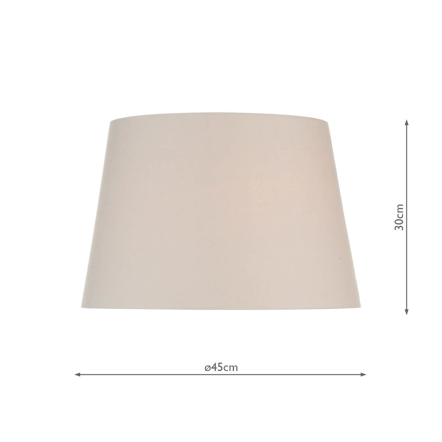 dar lighting S1099 Cream Cotton Tapered Drum Shade 45cm S1099