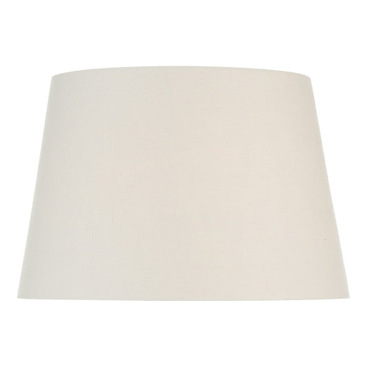 dar lighting S1099 Cream Cotton Tapered Drum Shade 45cm S1099