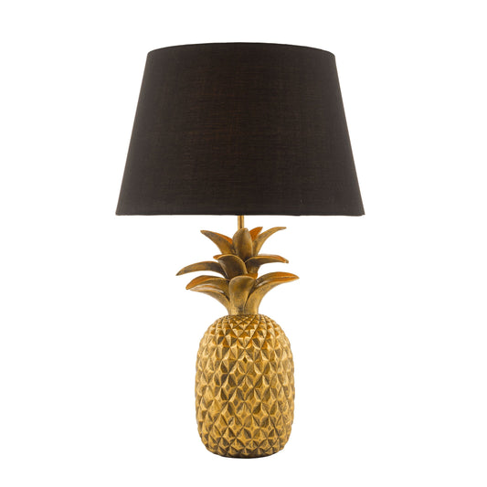 dar lighting Safa Pineapple Table Lamp Gold With Shade SAF4235