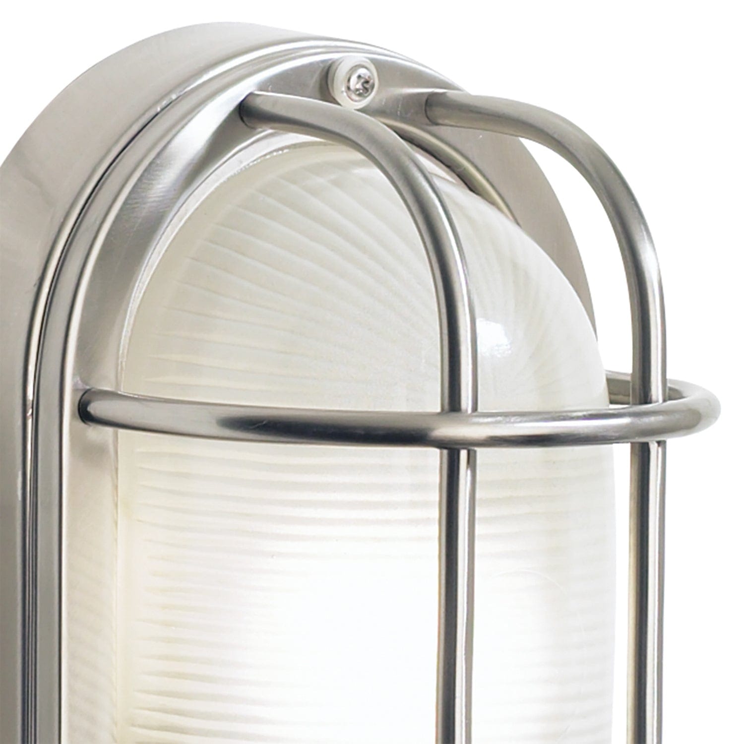 dar lighting Salcombe Oval Outdoor Wall Light Stainless Steel Glass IP44 SAL5244