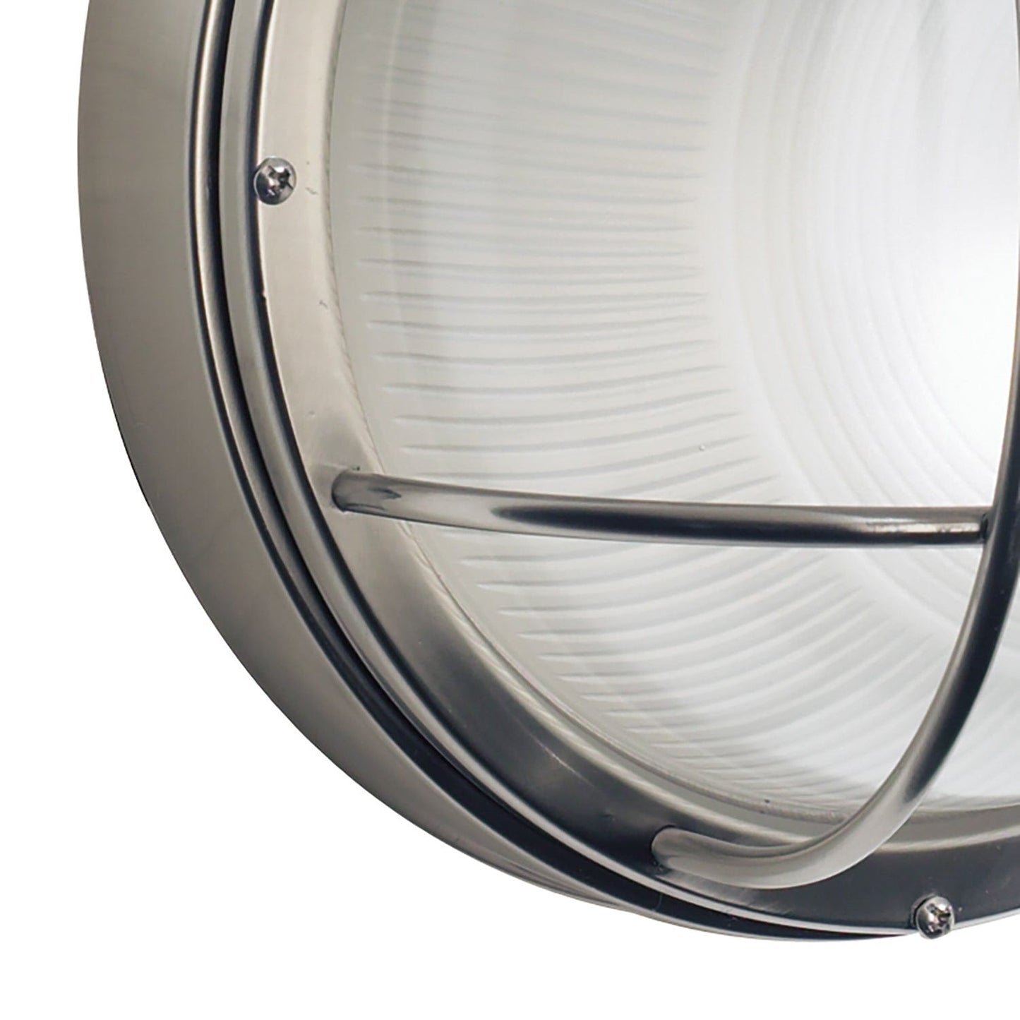 dar lighting Salcombe Round Outdoor Wall Light Stainless Steel Glass IP44 SAL5044