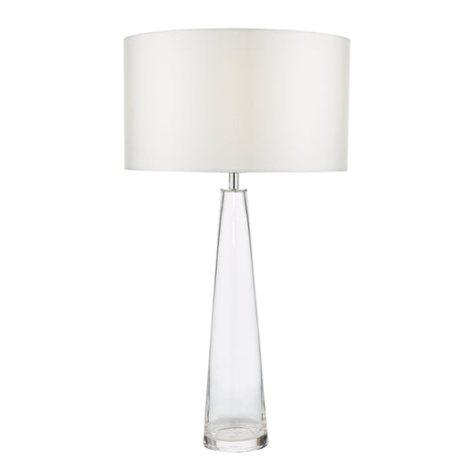 dar lighting Samara Table Lamp Clear Glass Base Only SAM4208