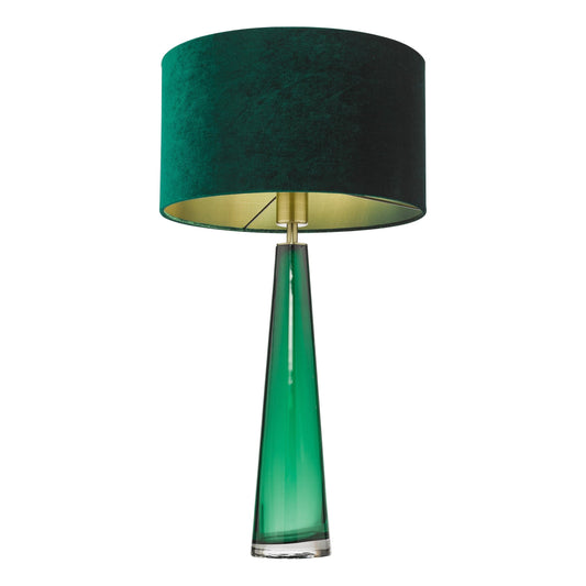 dar lighting Samara Table Lamp Green Glass Base Only SAM4224