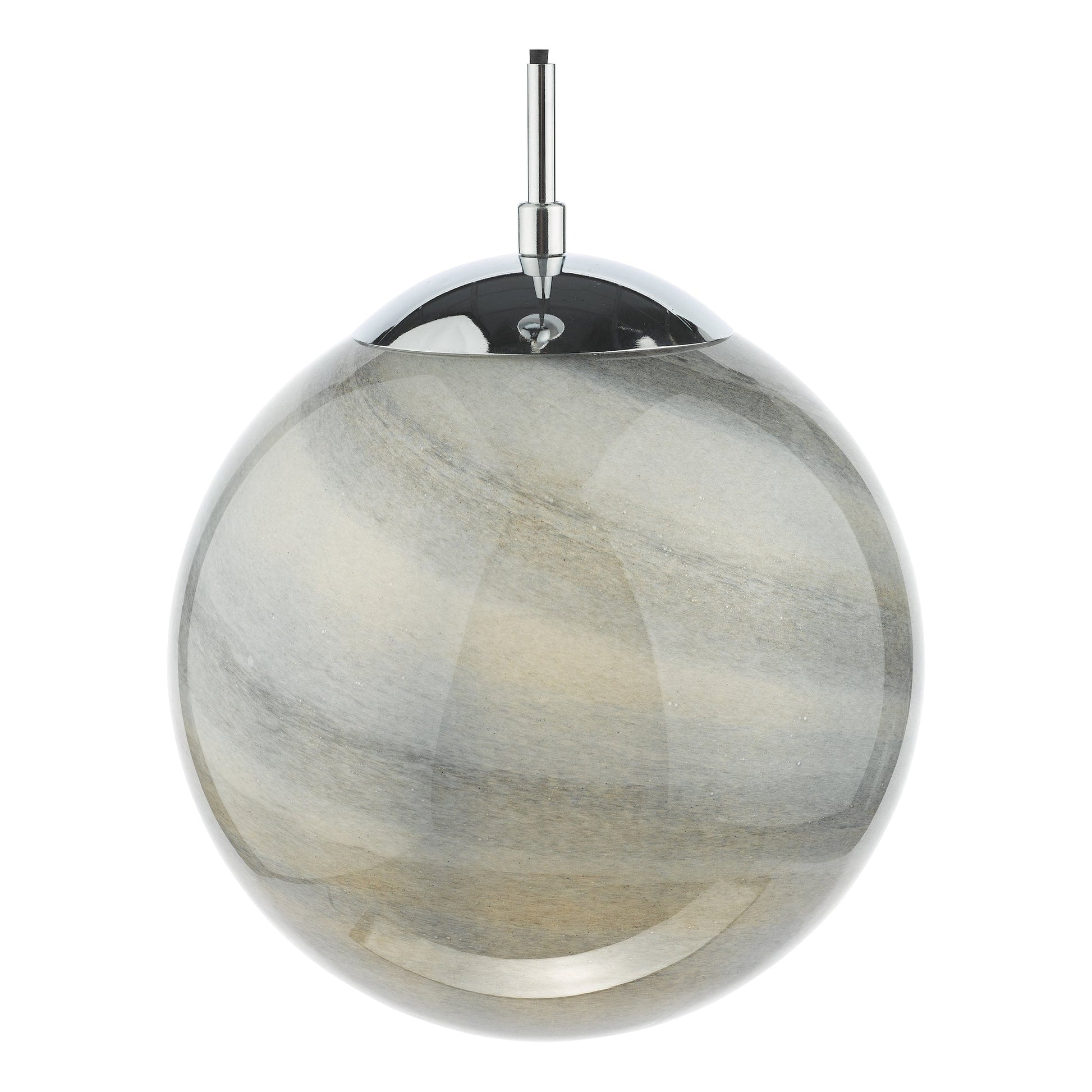 dar lighting Saturn Pendant Planet Style Glass and Polished Chrome SAT0150