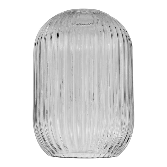 dar lighting Sawyer Easy Fit Shade Smoked Ribbed Glass SAW6510