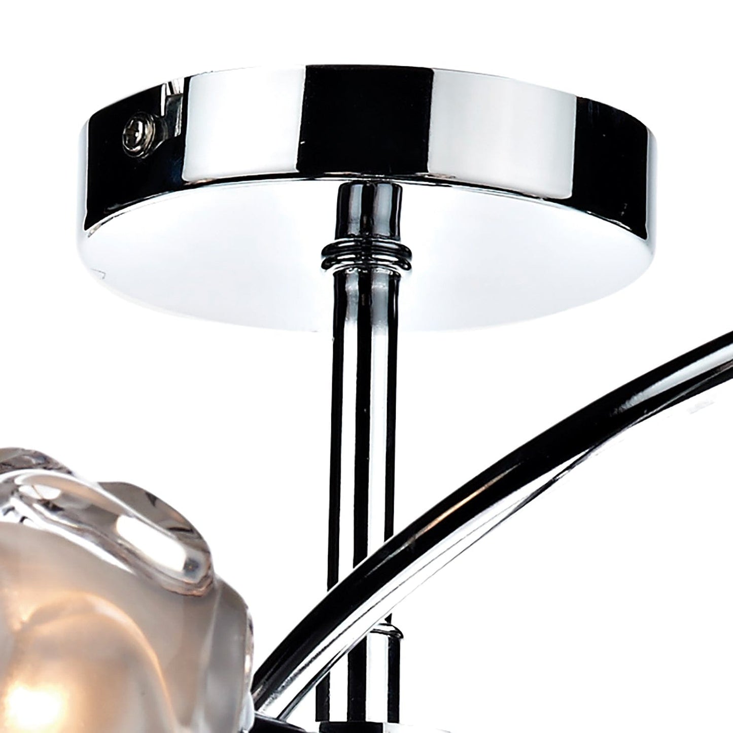 dar lighting Seattle 8 Light Semi Flush Polished Chrome SEA0850