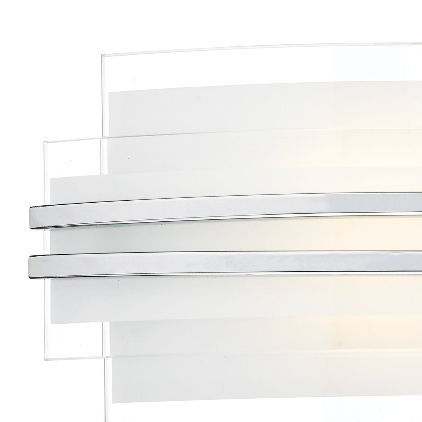 dar lighting Sector Large Wall Light Frosted Glass Polished Chrome LED SEC372