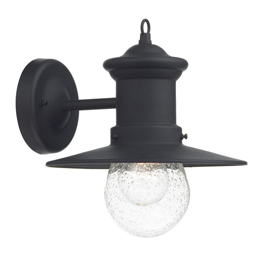 dar lighting Sedgewick Outdoor Wall Light Black Glass IP44 SED1522