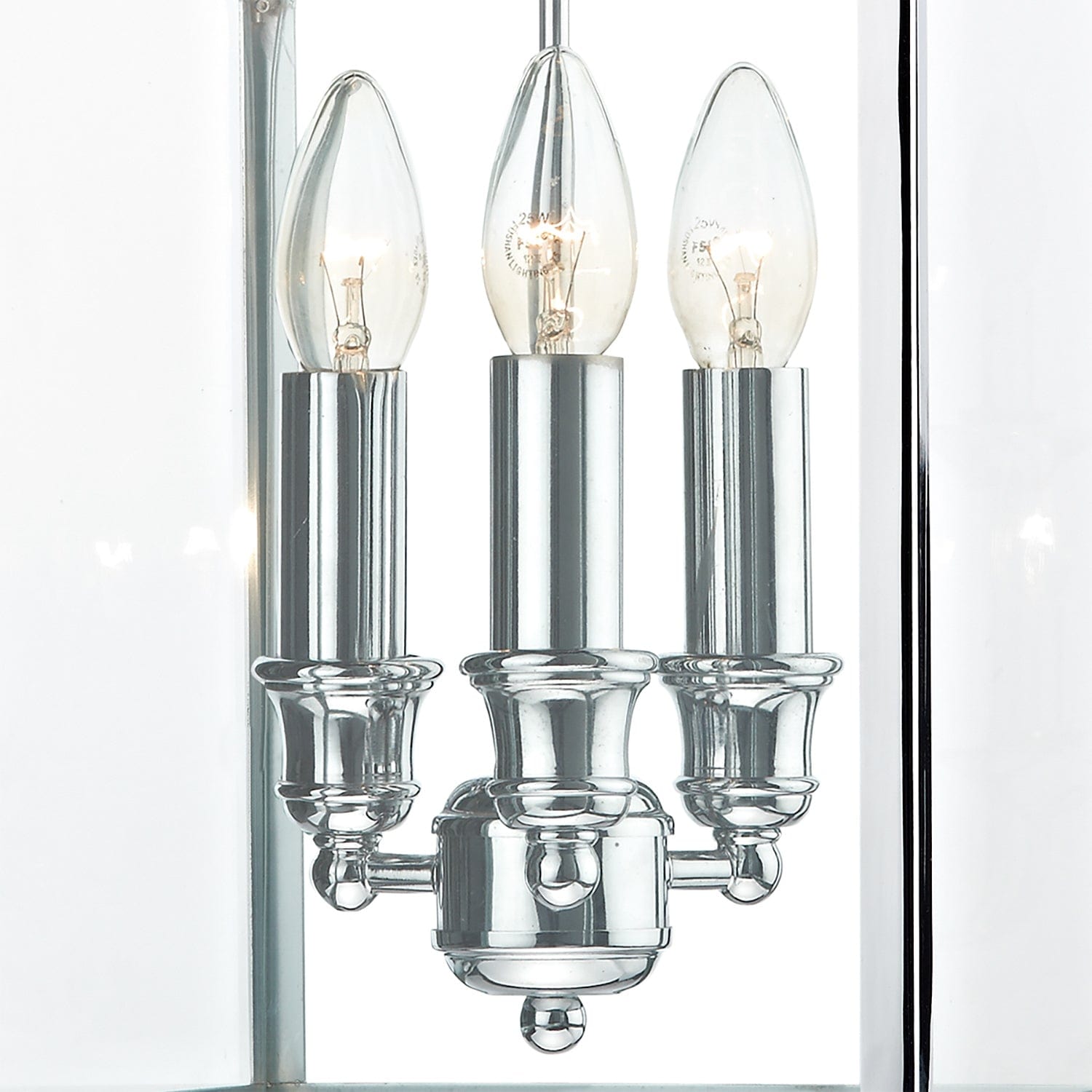 dar lighting Senator 3 Light Pendant Polished Chrome SEN0350